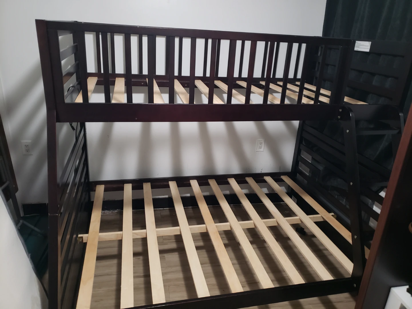 Dark Brown Wooden Bunk Bed - photo 2