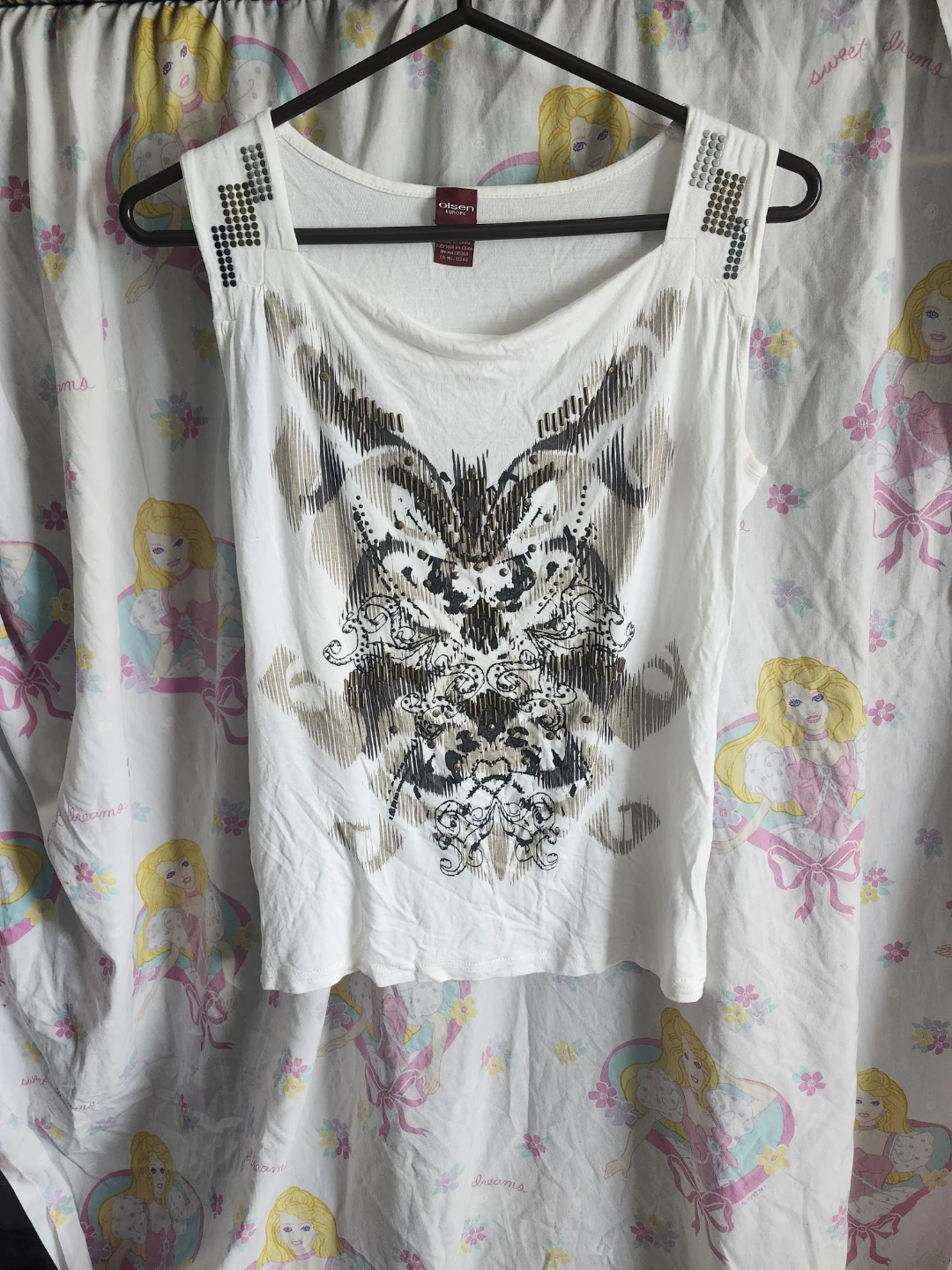 Grunge y2k white tank top