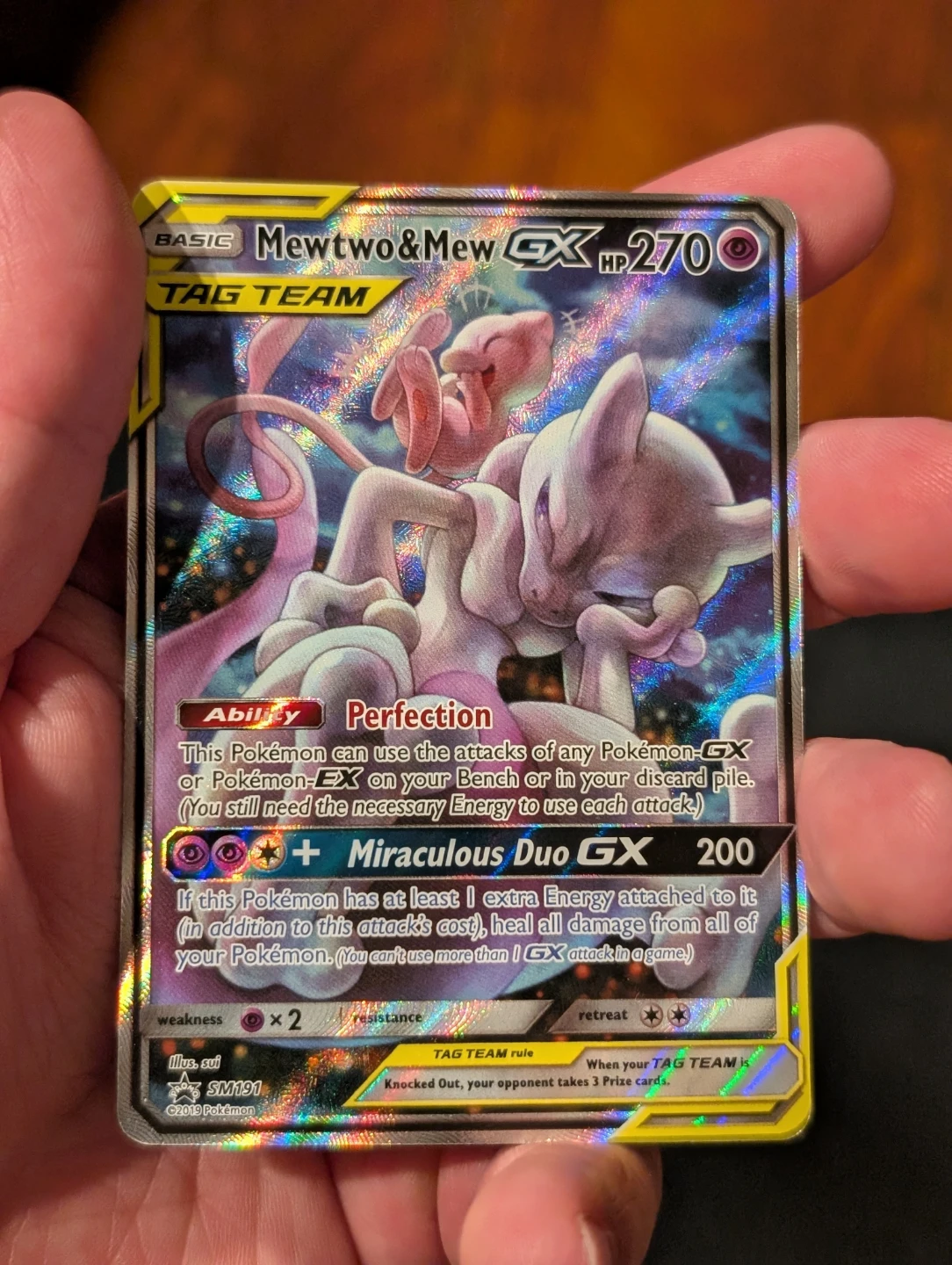 Mewtwo & Mew GX SM 191 Tag Team Pokemon Promo
