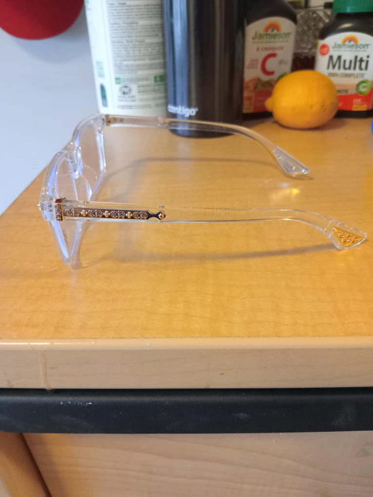 transparent chrome heart glasses - photo 2