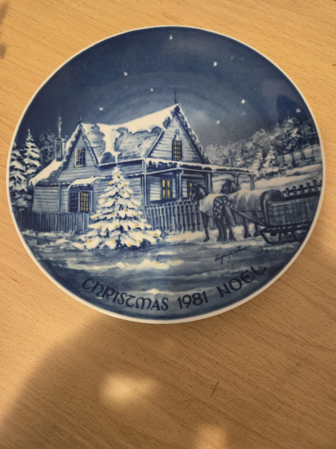 Sorrina Handcrafted Christmas Plate - 1981