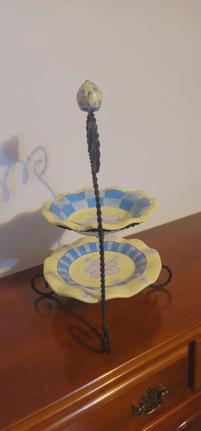 Tea-Themed 2-Tier Serving Stand - photo 3