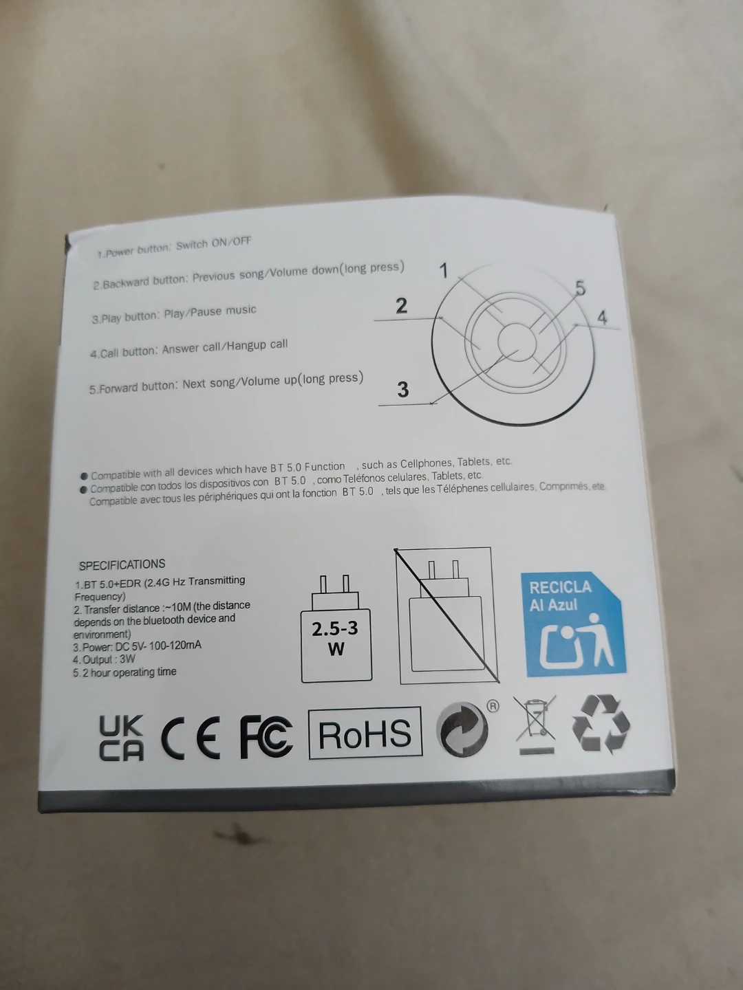 Splash Proof Shower Speaker with Bluetooth 5.0 - photo 2