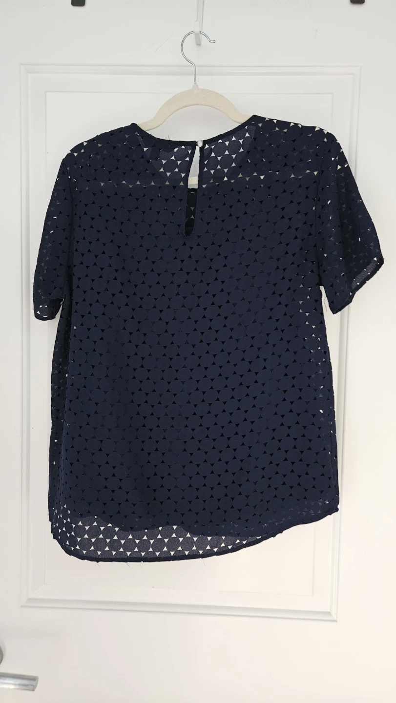 Banana Republic Navy Blue Lace Top - Size Small - photo 4