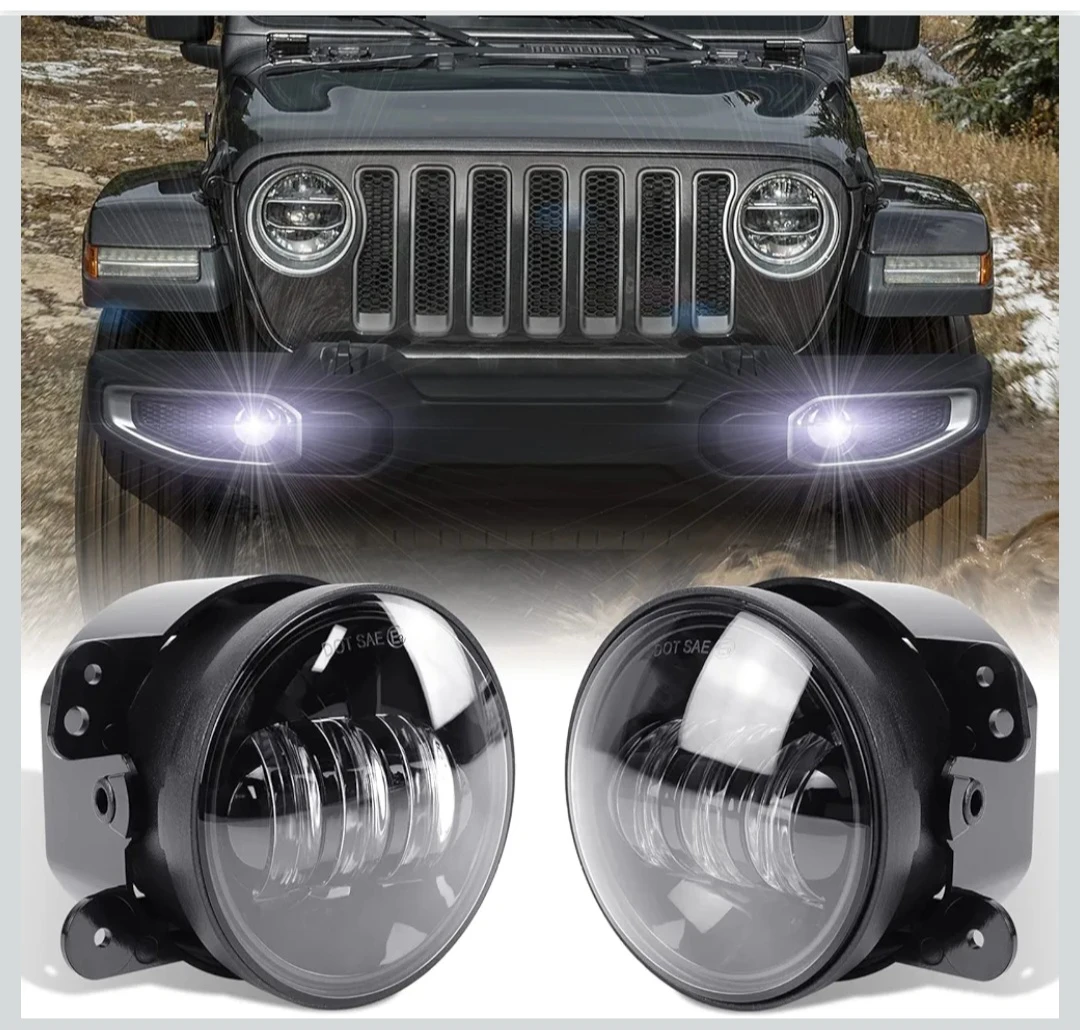 Brand New LED Fog Lights for Jeep Wrangler 2007-2018