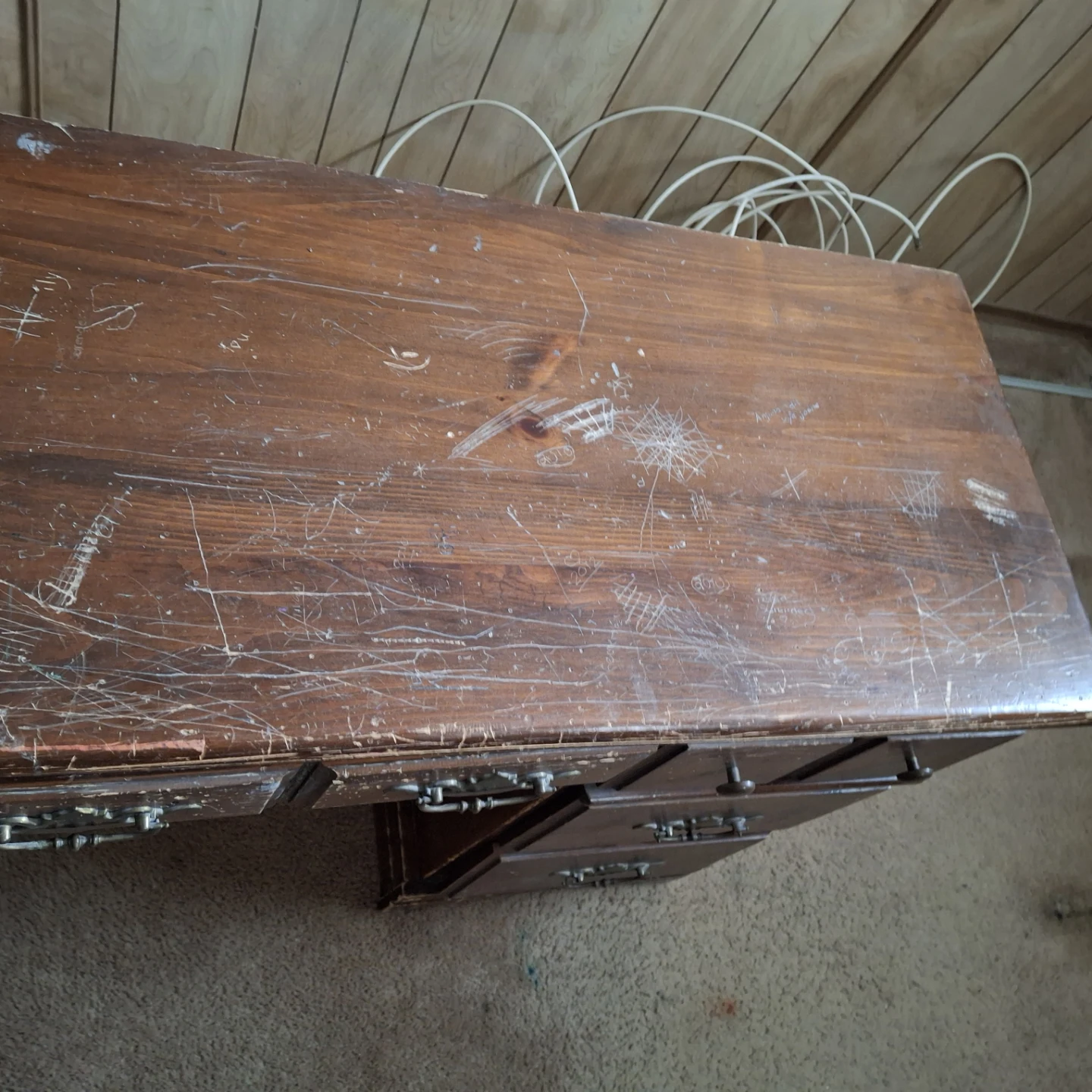 Vintage Wooden Desk * minor defects* - photo 3