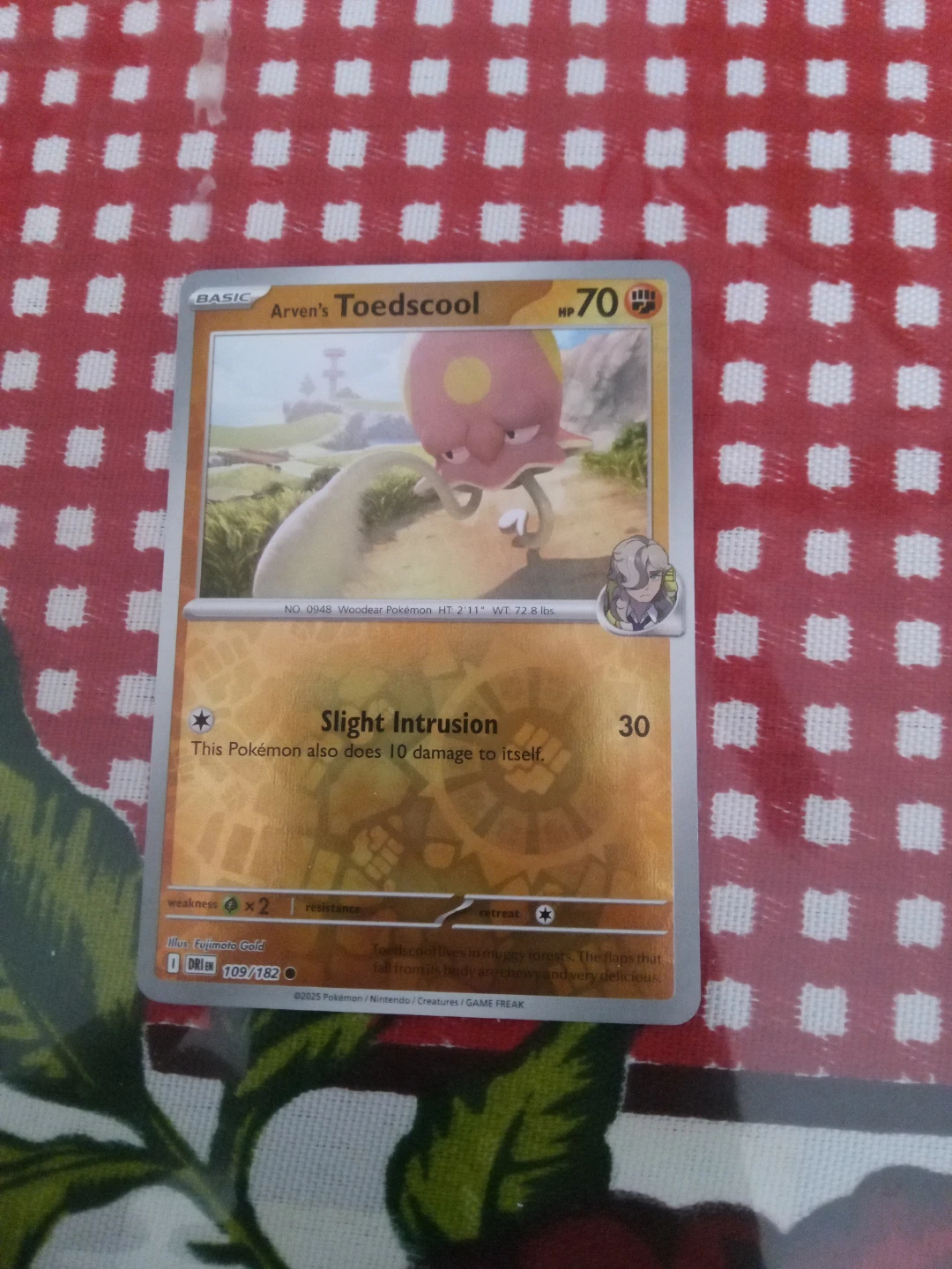 Pokemon Arven's Toedscool Card 109/182