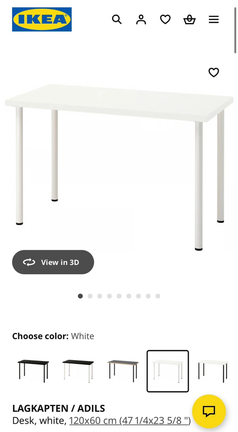IKEA LAGKAPTEN / ADILS Desk - White - photo 2