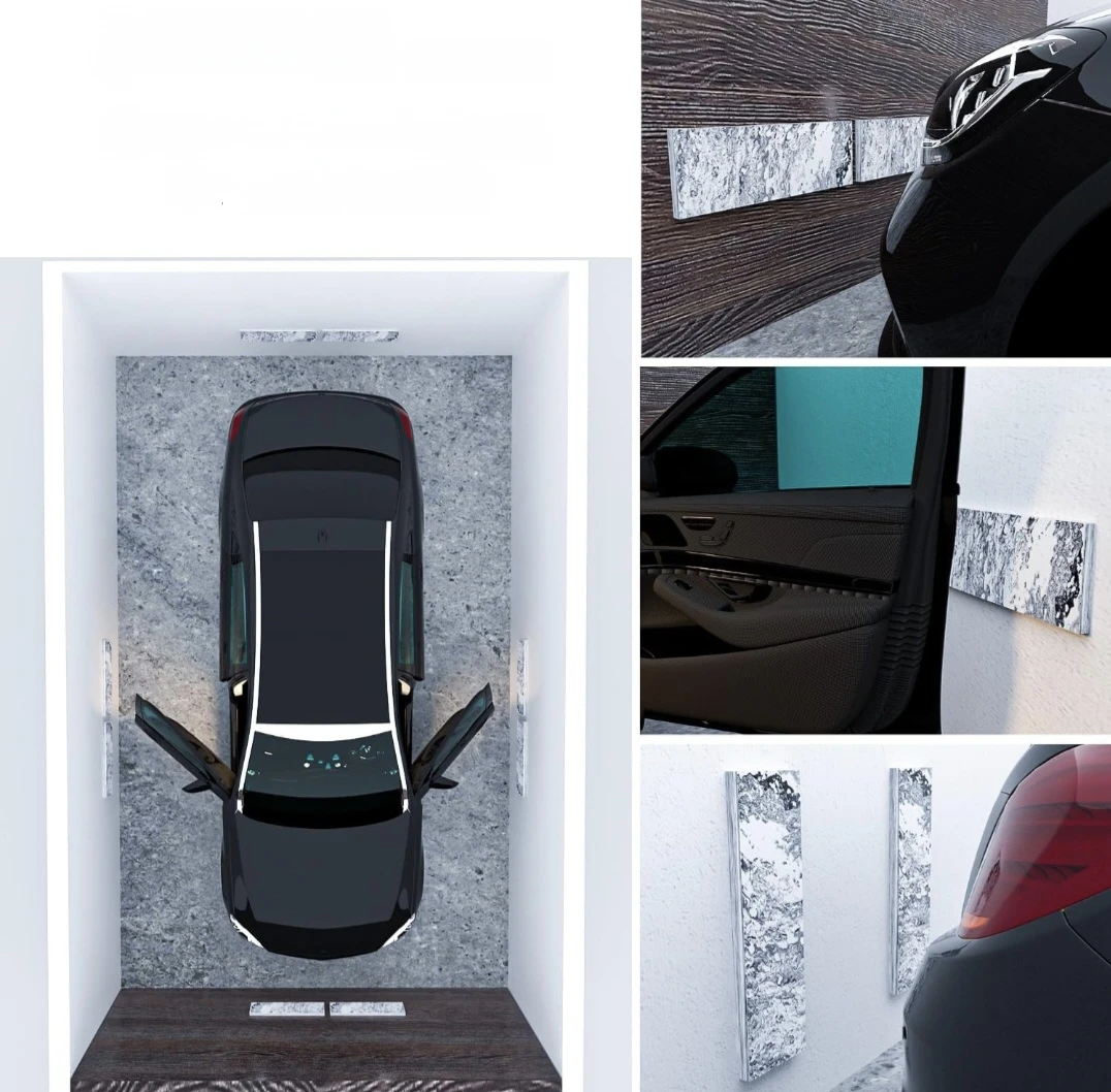 Garage Wall Protector, Marble Grain Design 4 Packs - photo 4