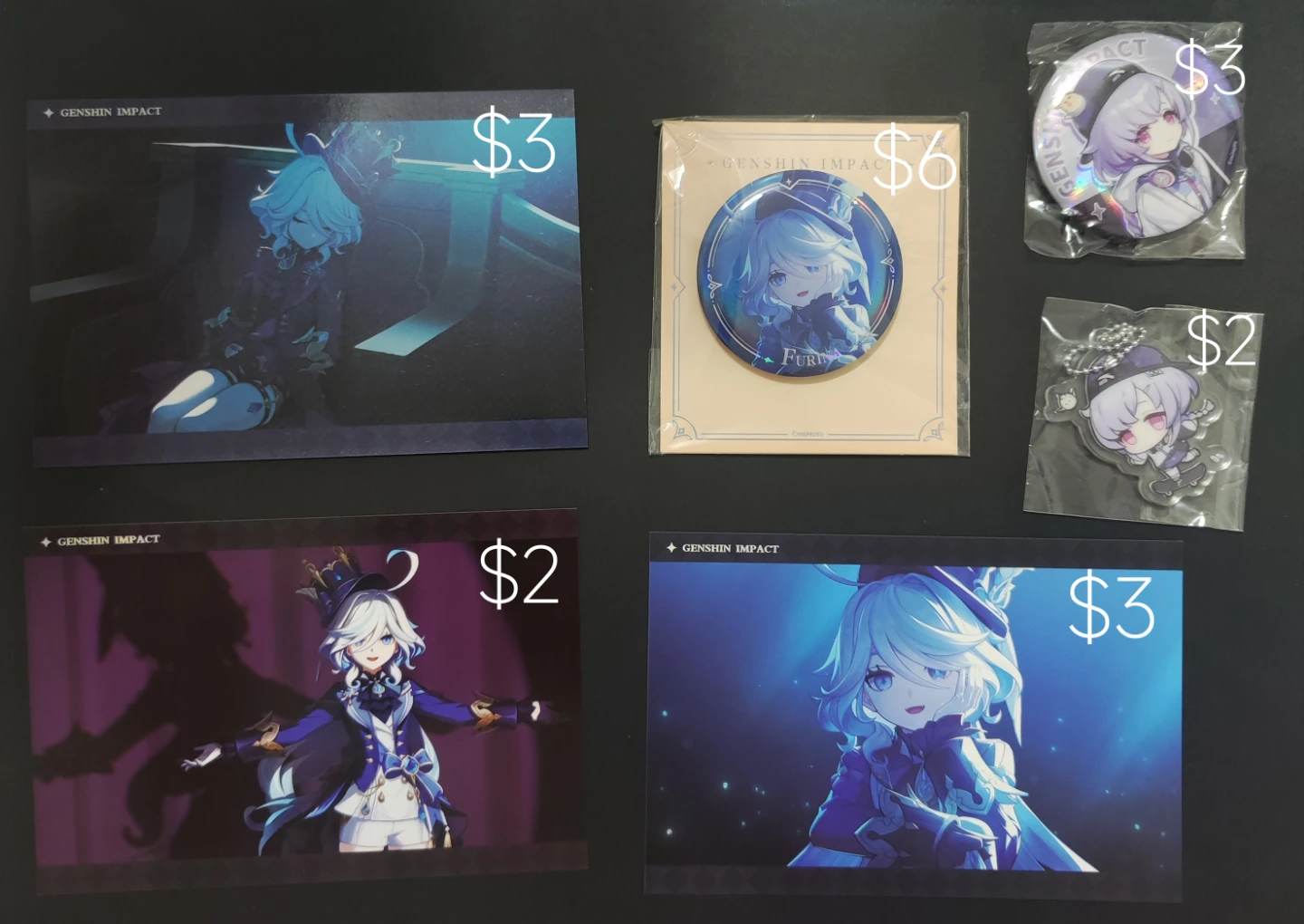 Genshin Impact Furina/Qiqi Merch Lot
