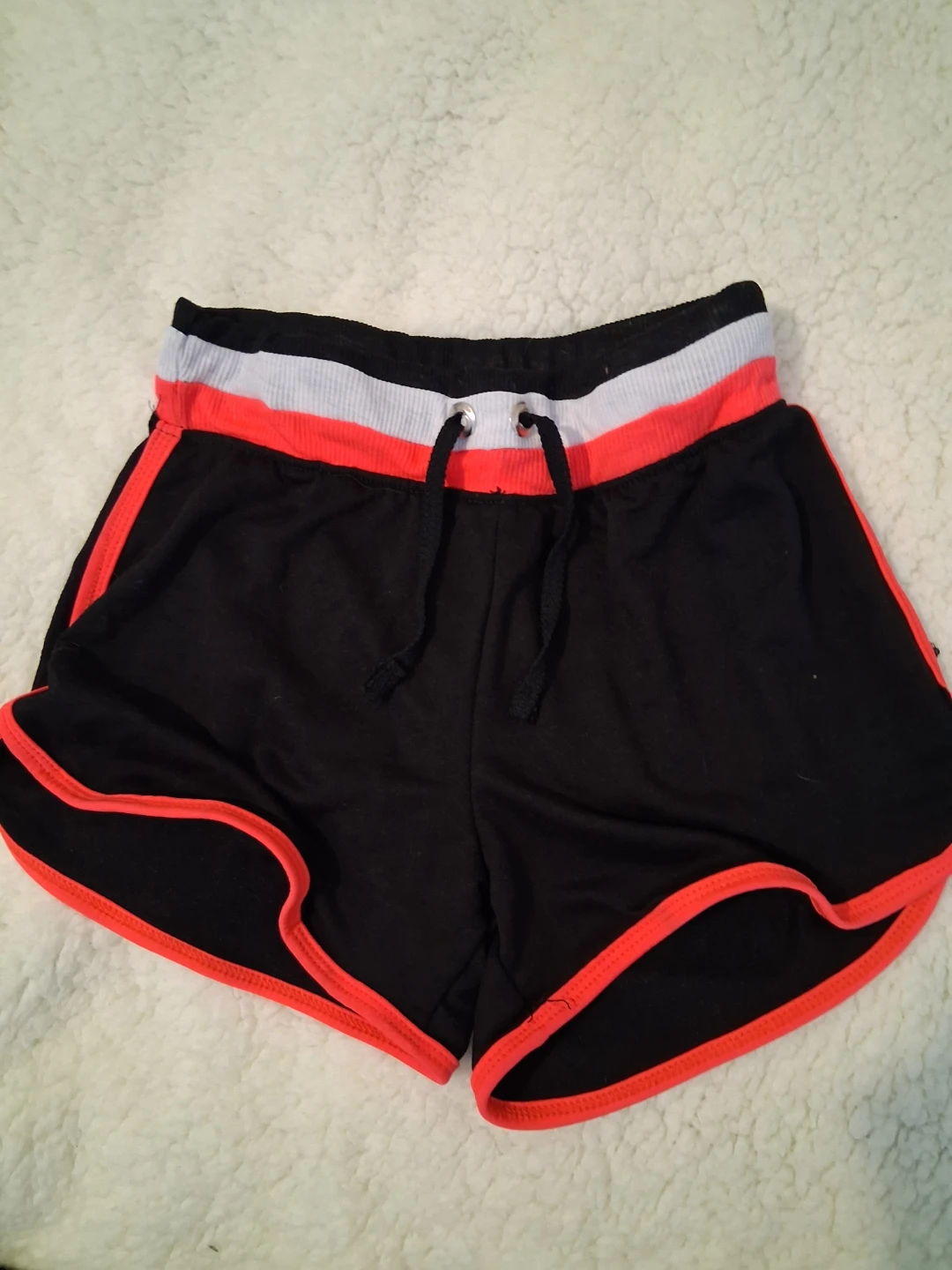 Lolo Lime Black & Coral Athletic Shorts Size S
