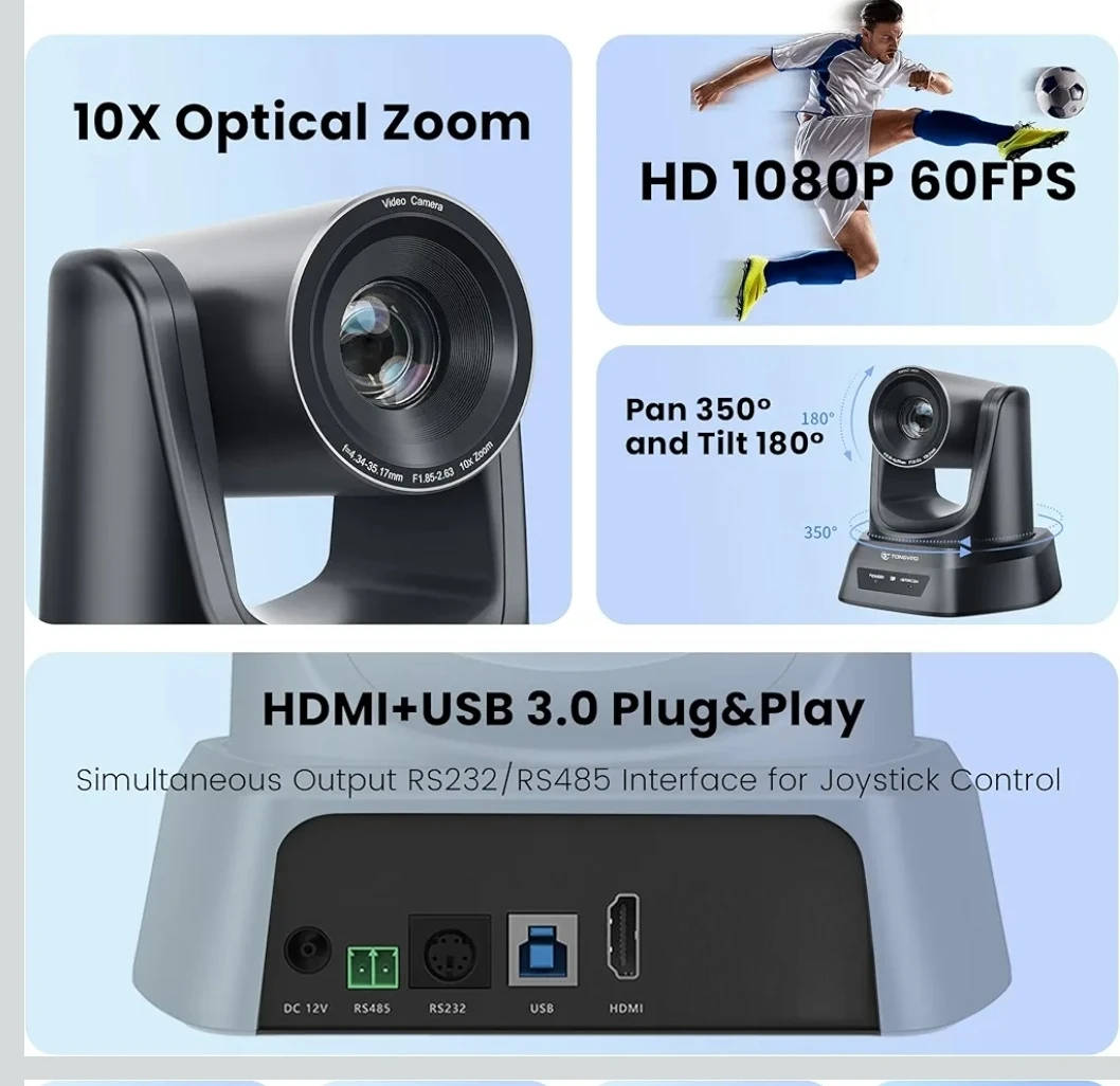 TONGWEi PTZ Video Conference Camera 10x Optical Zoom - photo 2