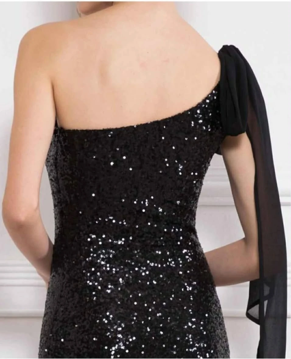 Sequin One-Shoulder Evening Dress, new never used - photo 3