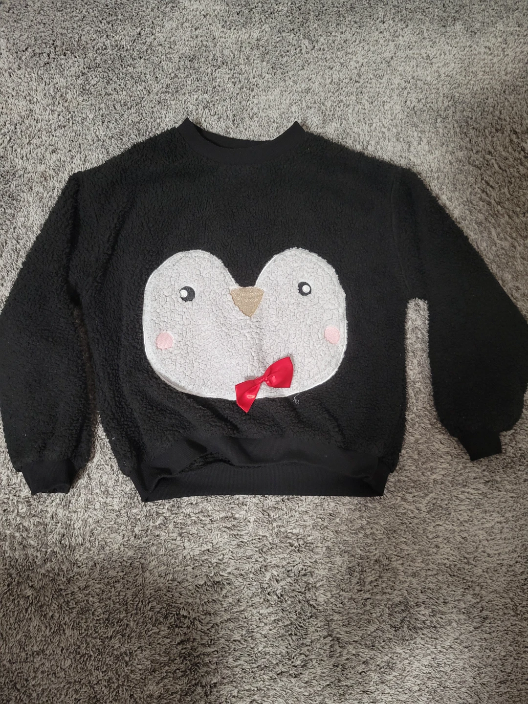 Bluenotes Black Penguin Sherpa Sweater