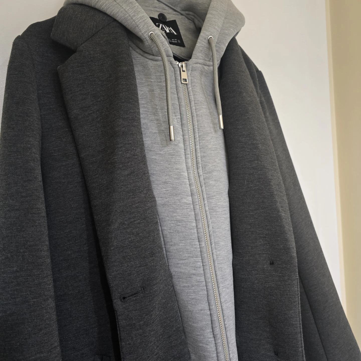 ZARA Hooded Coatigan - Size L - photo 3