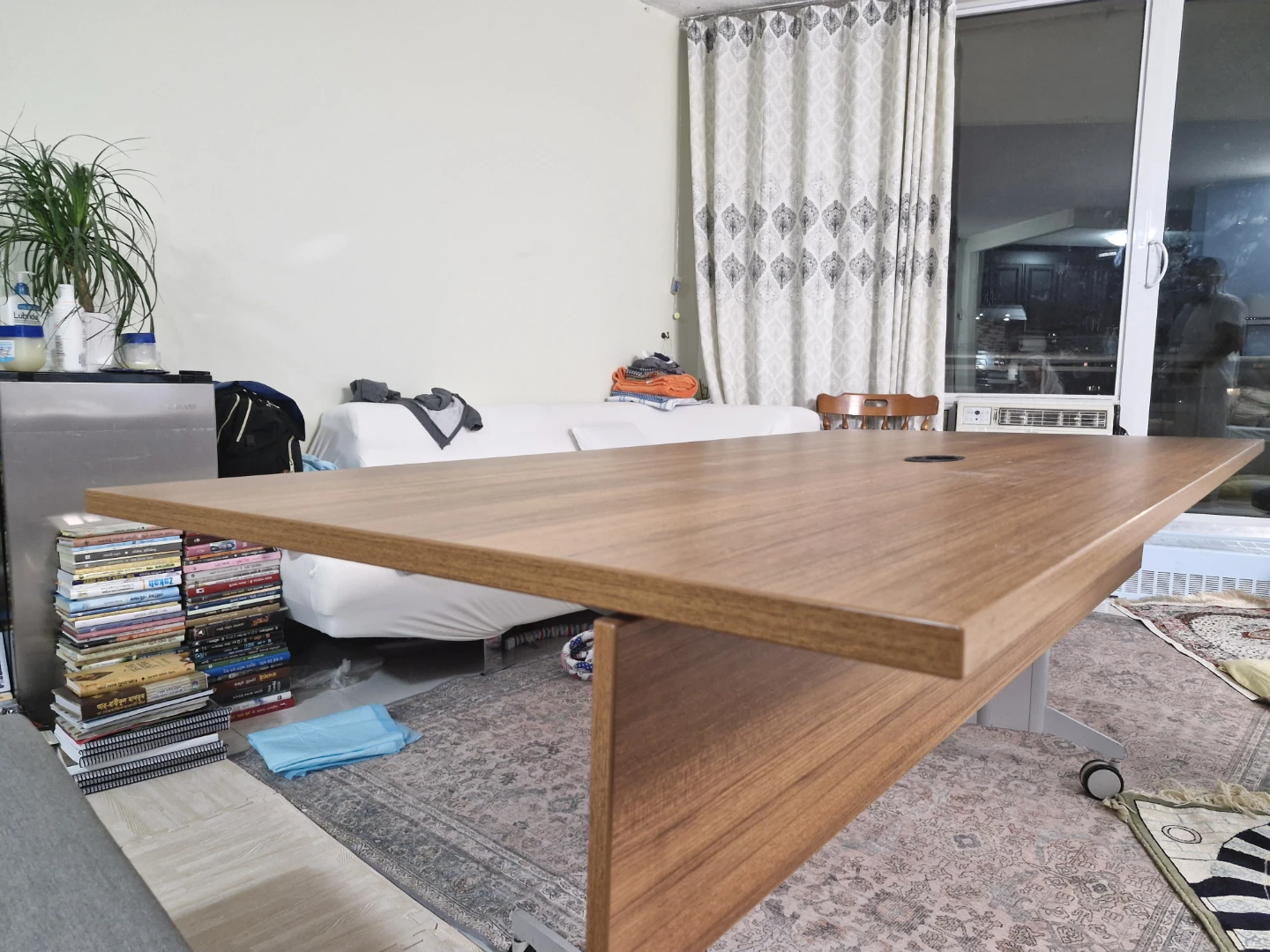 Wooden Folding Table with Wheels - photo 2