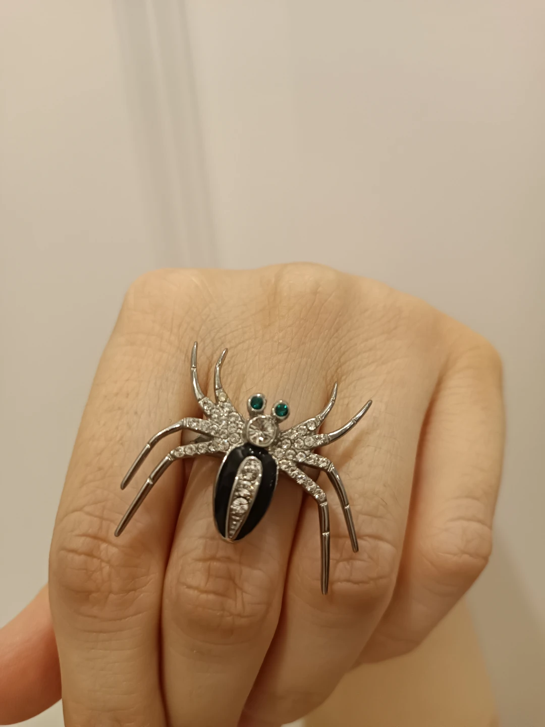 Sparkly Spider Ring، Stainless Steel with 316 stamp. Size 7 & 8 - photo 3