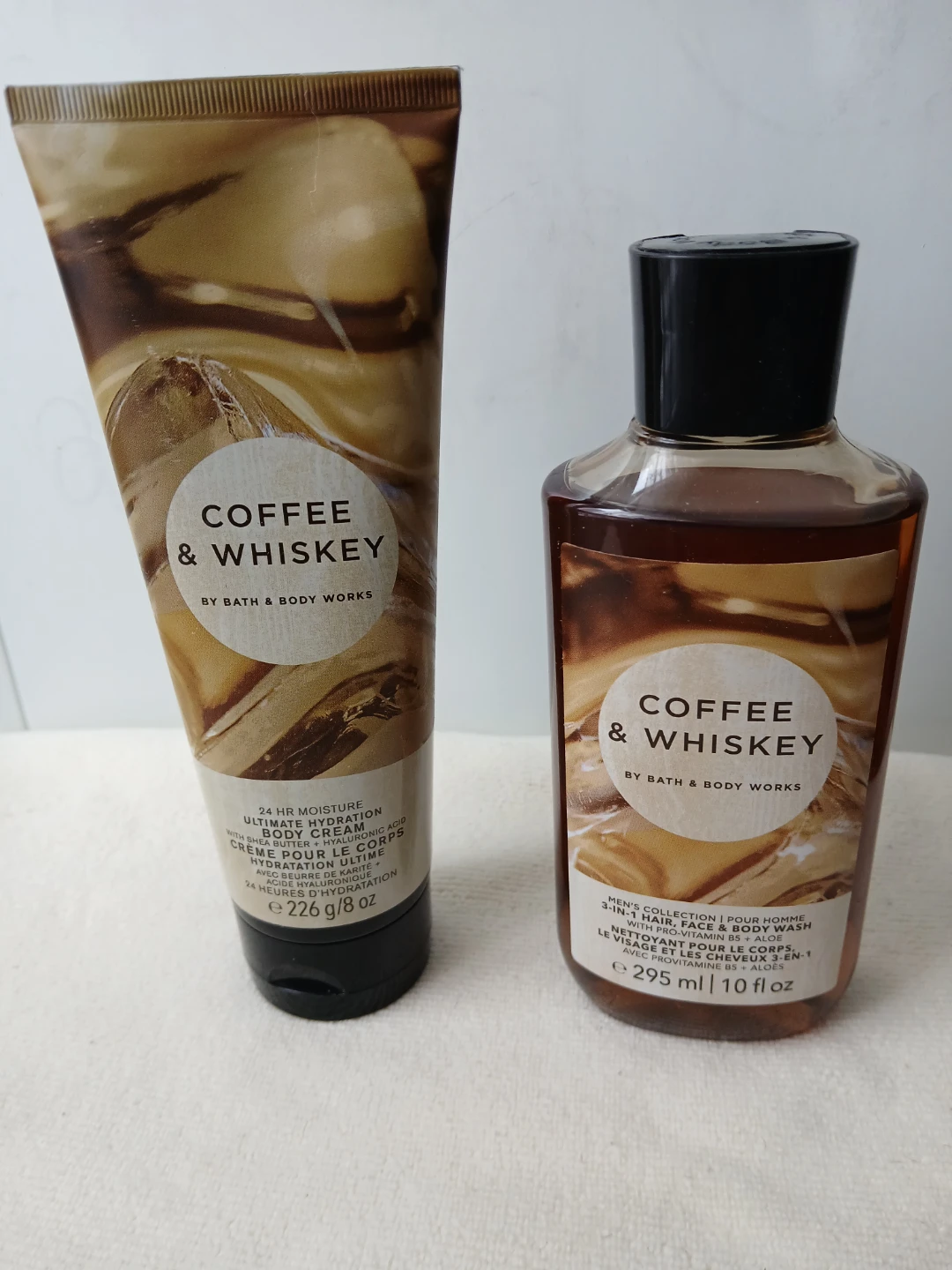 Bath & Body Works Coffee&Whiskey Body Cream & 3-in-1 Wash.