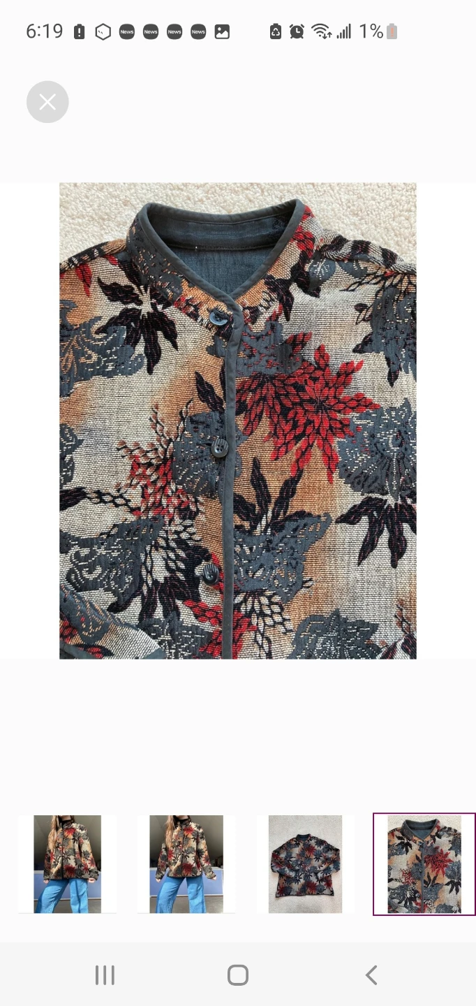 Women's Tapestry Floral Print Jacket - photo 5