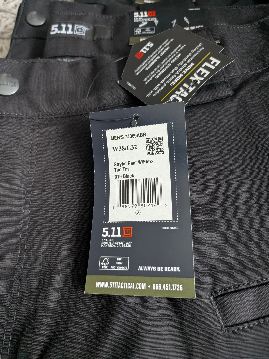 5.11 Stryke Pant W/Flex-Tac Tm Black - photo 2