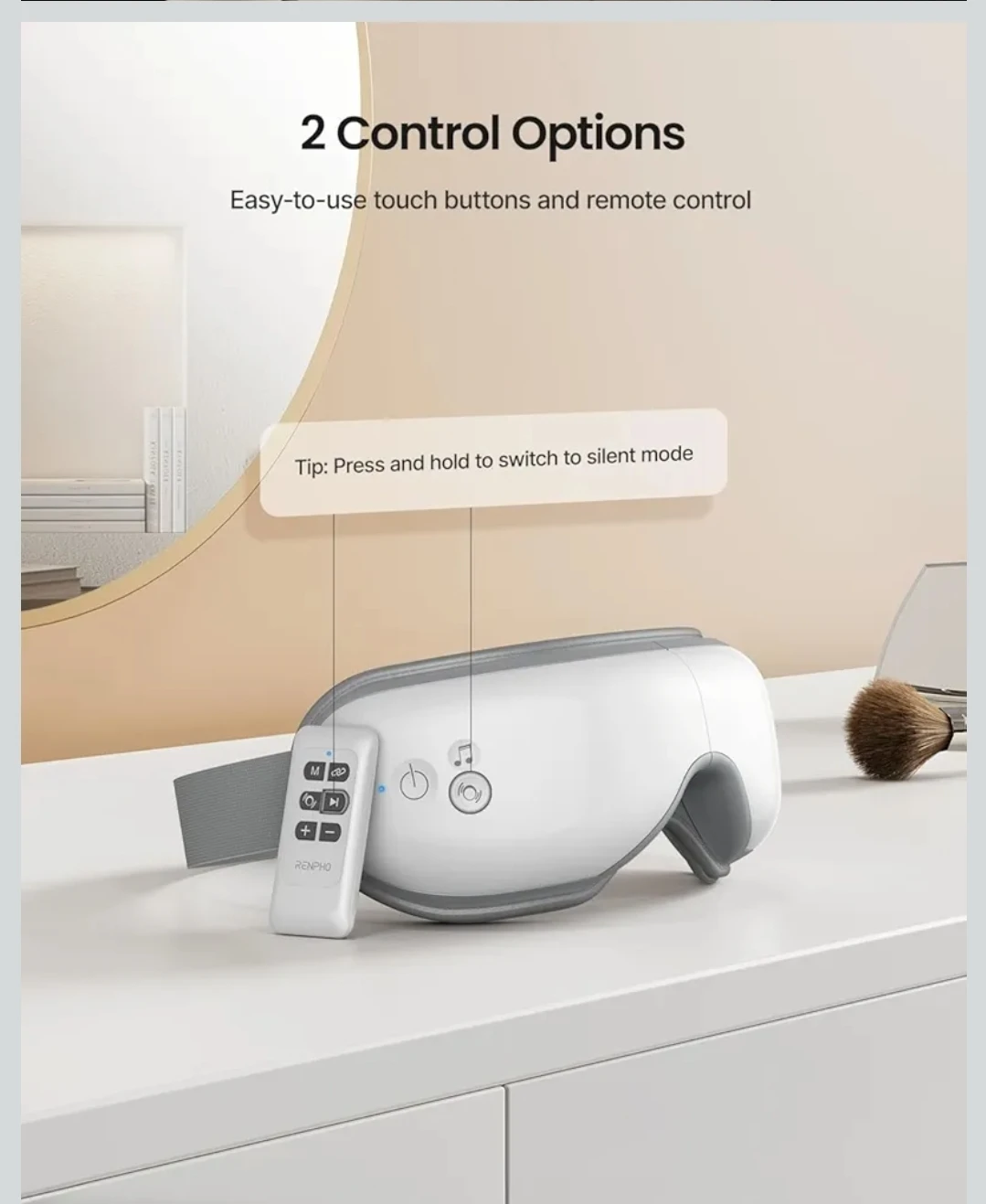RENPHO Eye Massager with Heat and Bluetooth - photo 4