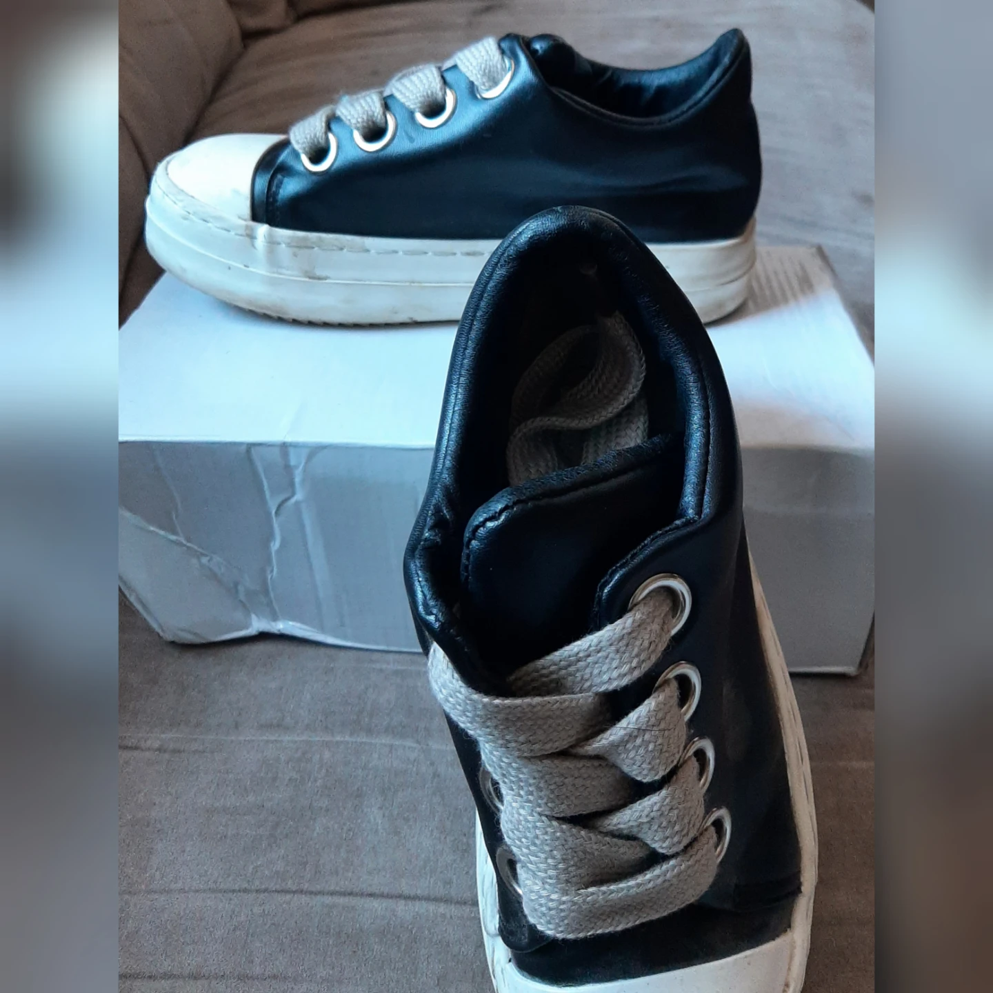 Black and white platform sneakers 🏆 - photo 2