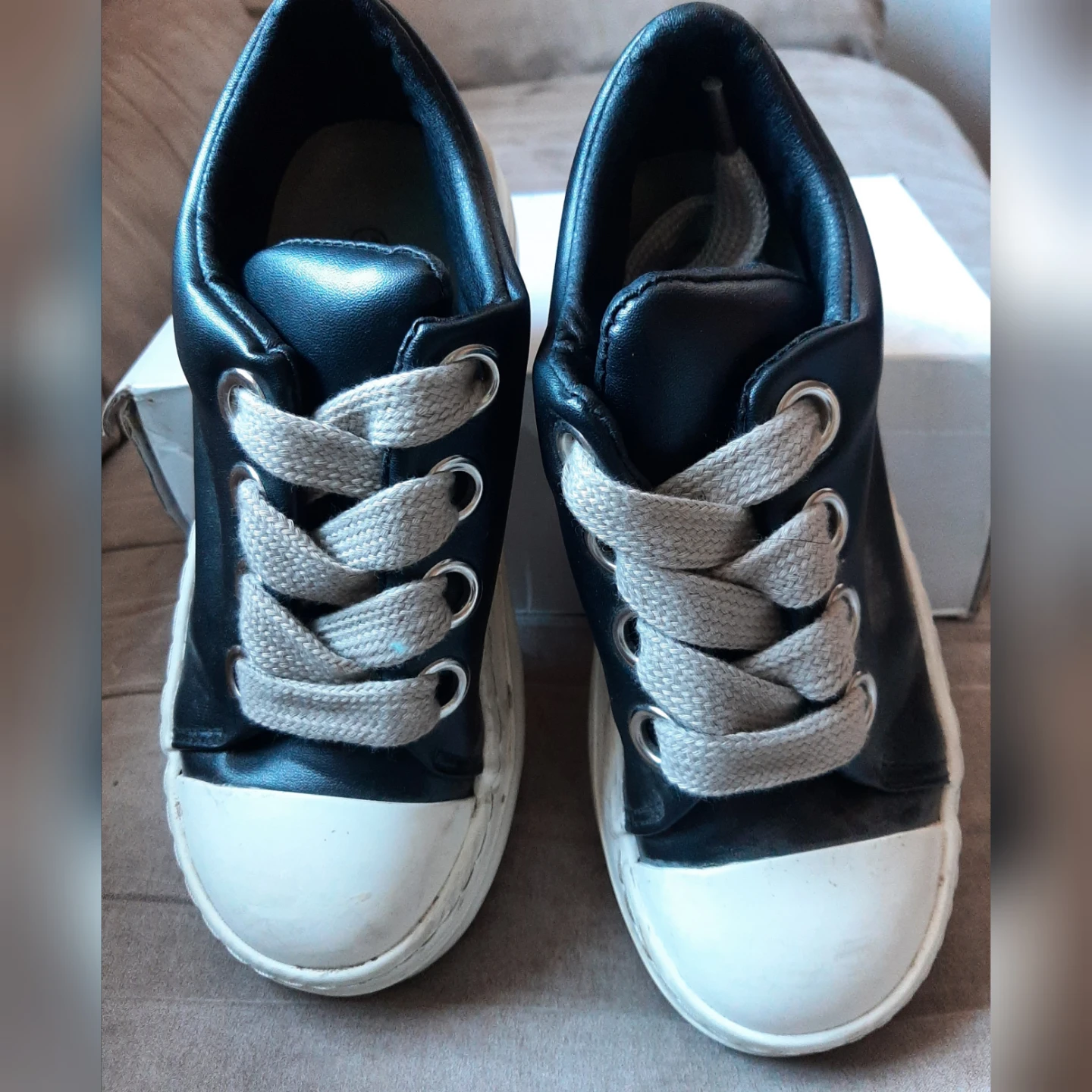 Black and white platform sneakers 🏆 - photo 3