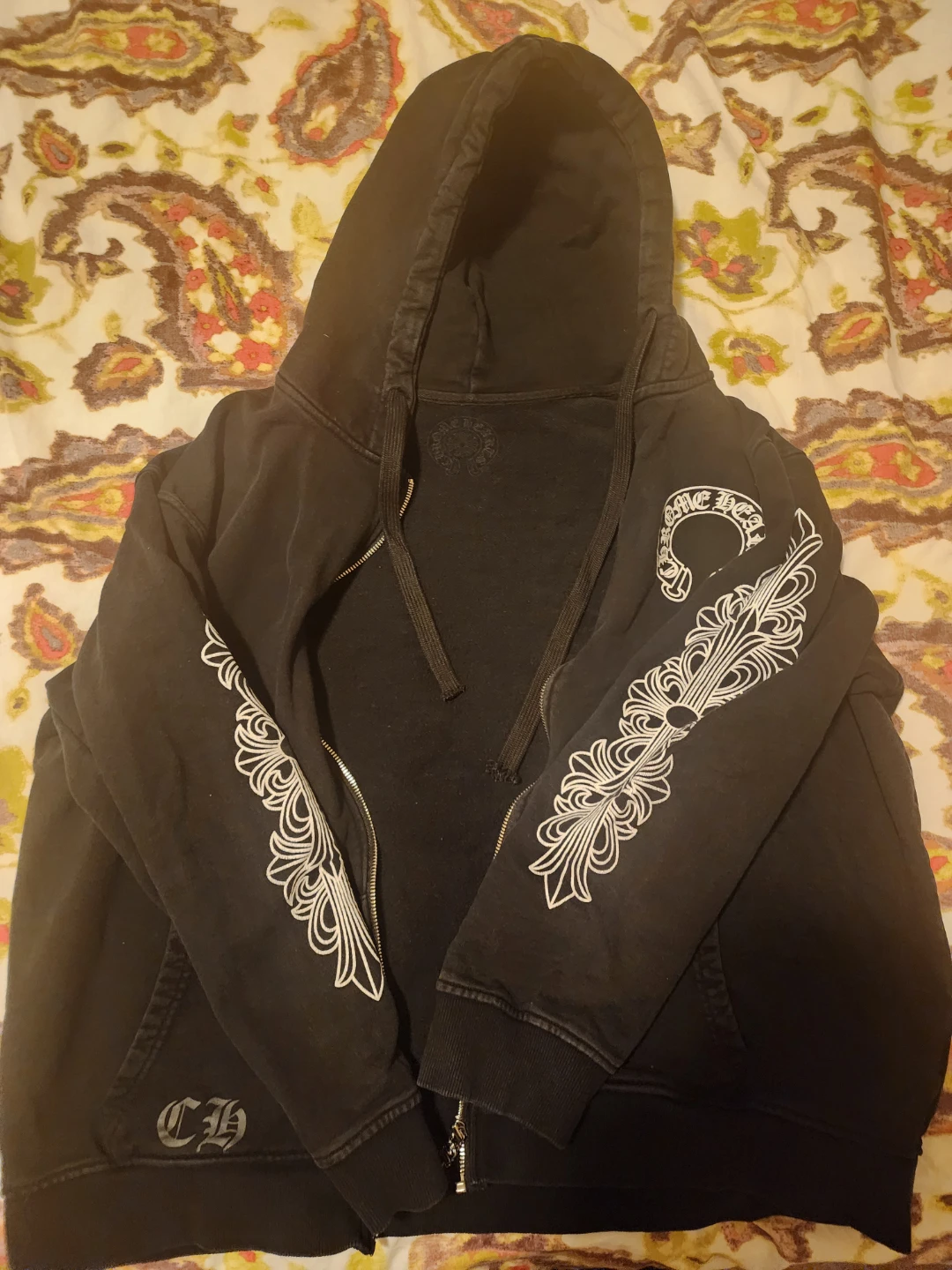 Chrome Hearts Black Zip-Up Hoodie