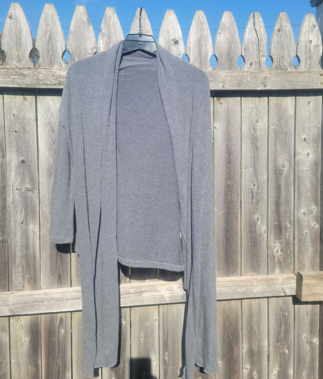 Monteau Grey Asymmetrical Cardigan
