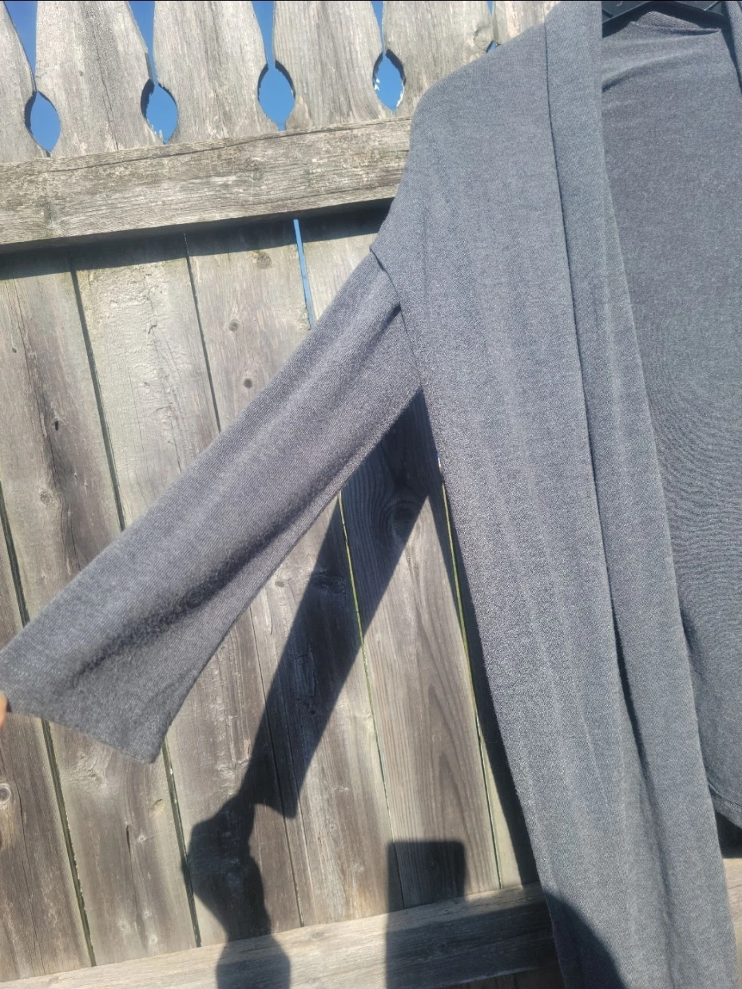 Monteau Grey Asymmetrical Cardigan - photo 2
