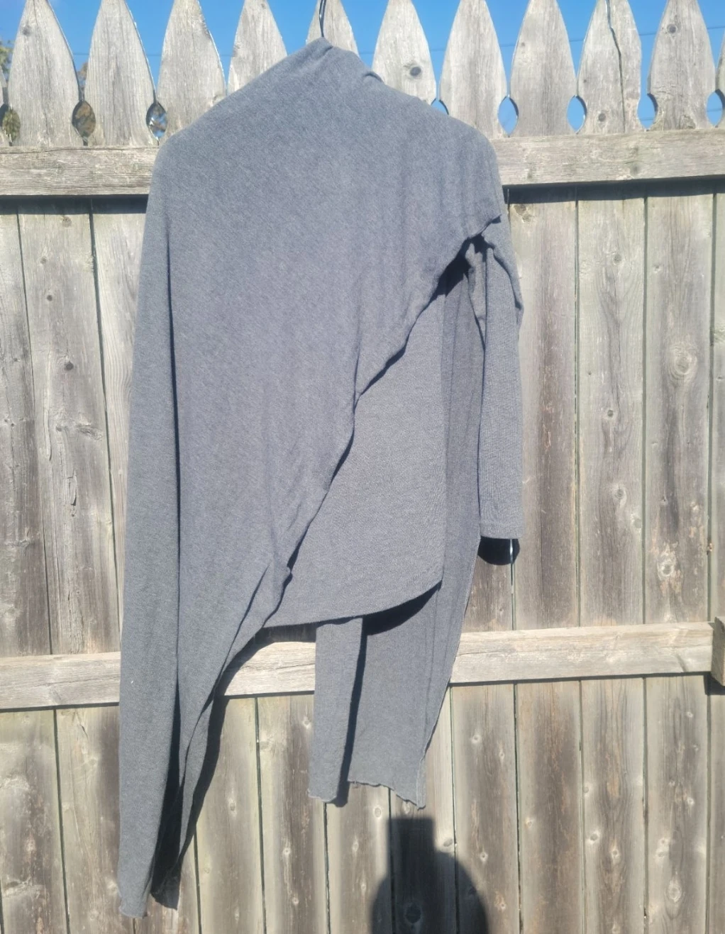 Monteau Grey Asymmetrical Cardigan - photo 3