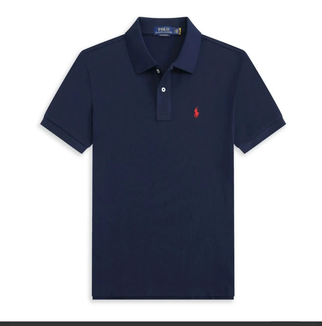 Polo Ralph Lauren Men's Navy Blue Custom Fit Polo Shirt