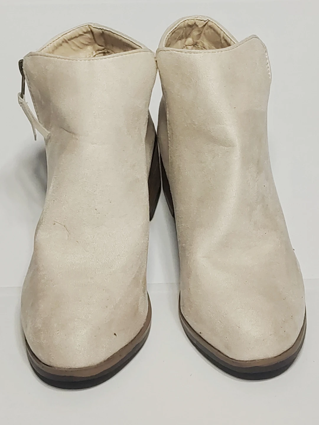 Ardene Beige Suede Ankle Boots