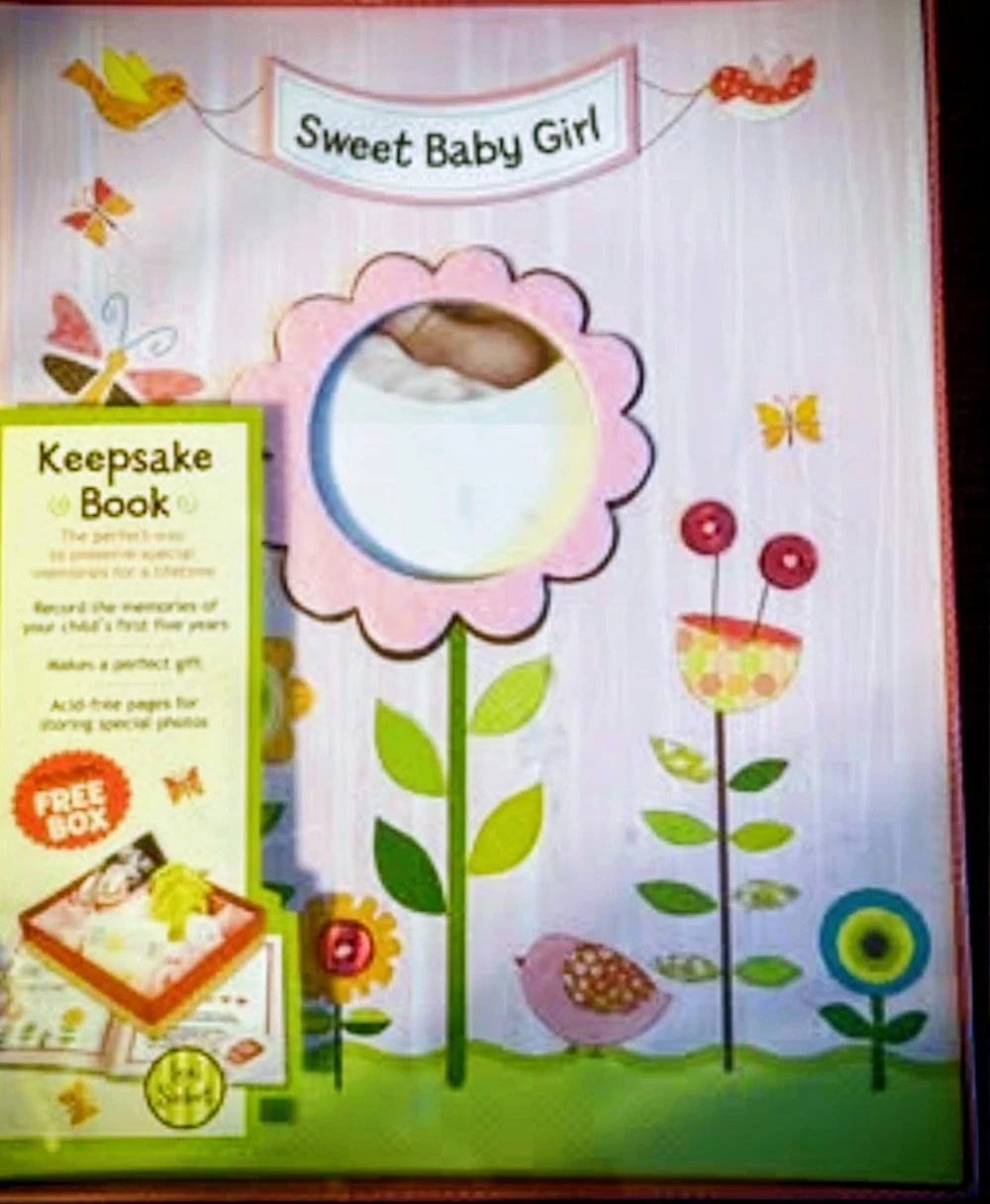 Sweet Baby Girl Keepsake Book & Free Box