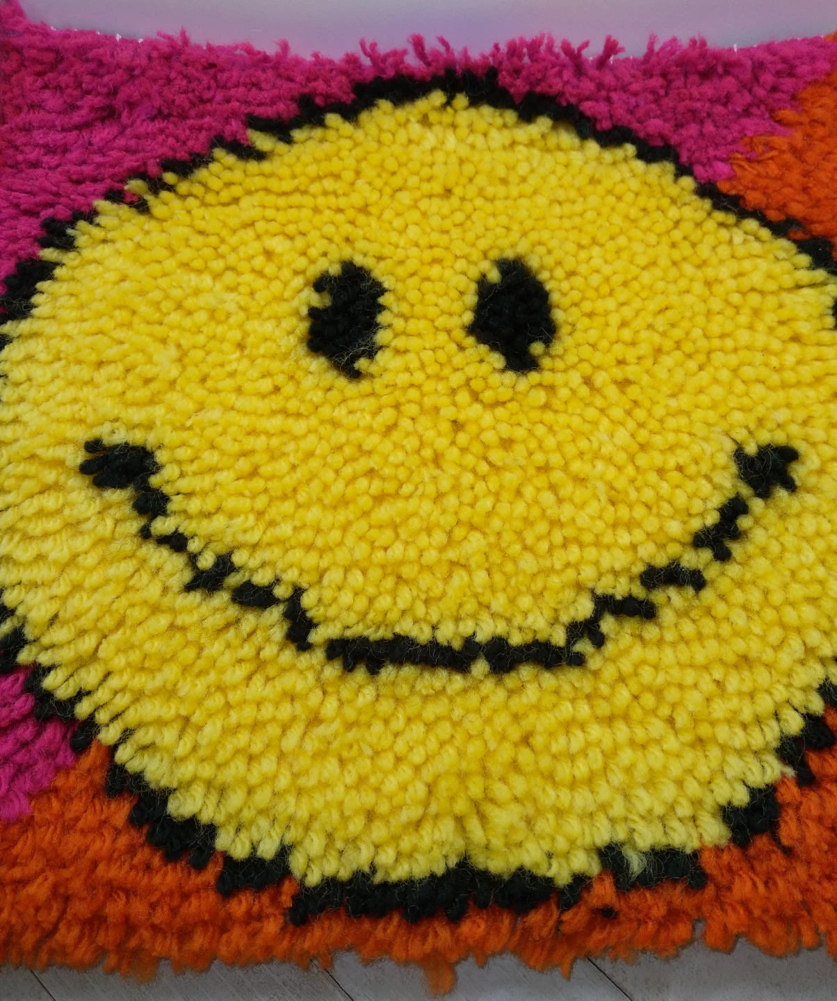 Small Handmade Latch & Hook Rug "🏆"