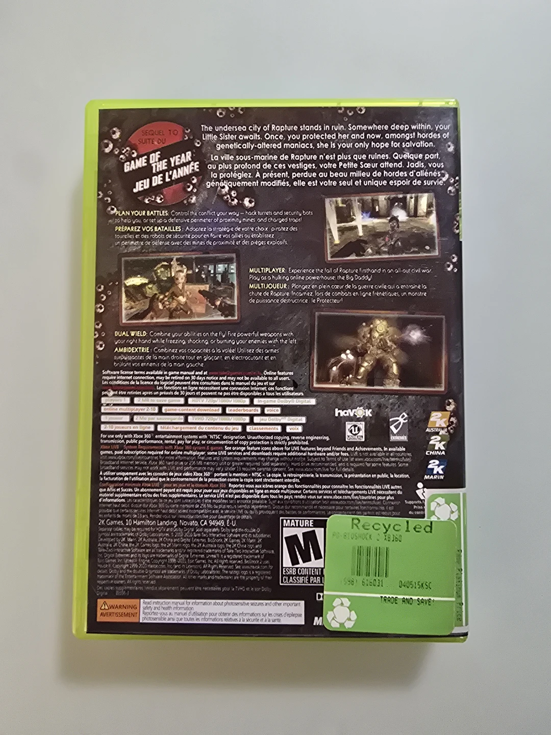 Xbox 360 BioShock 2 Game - photo 2
