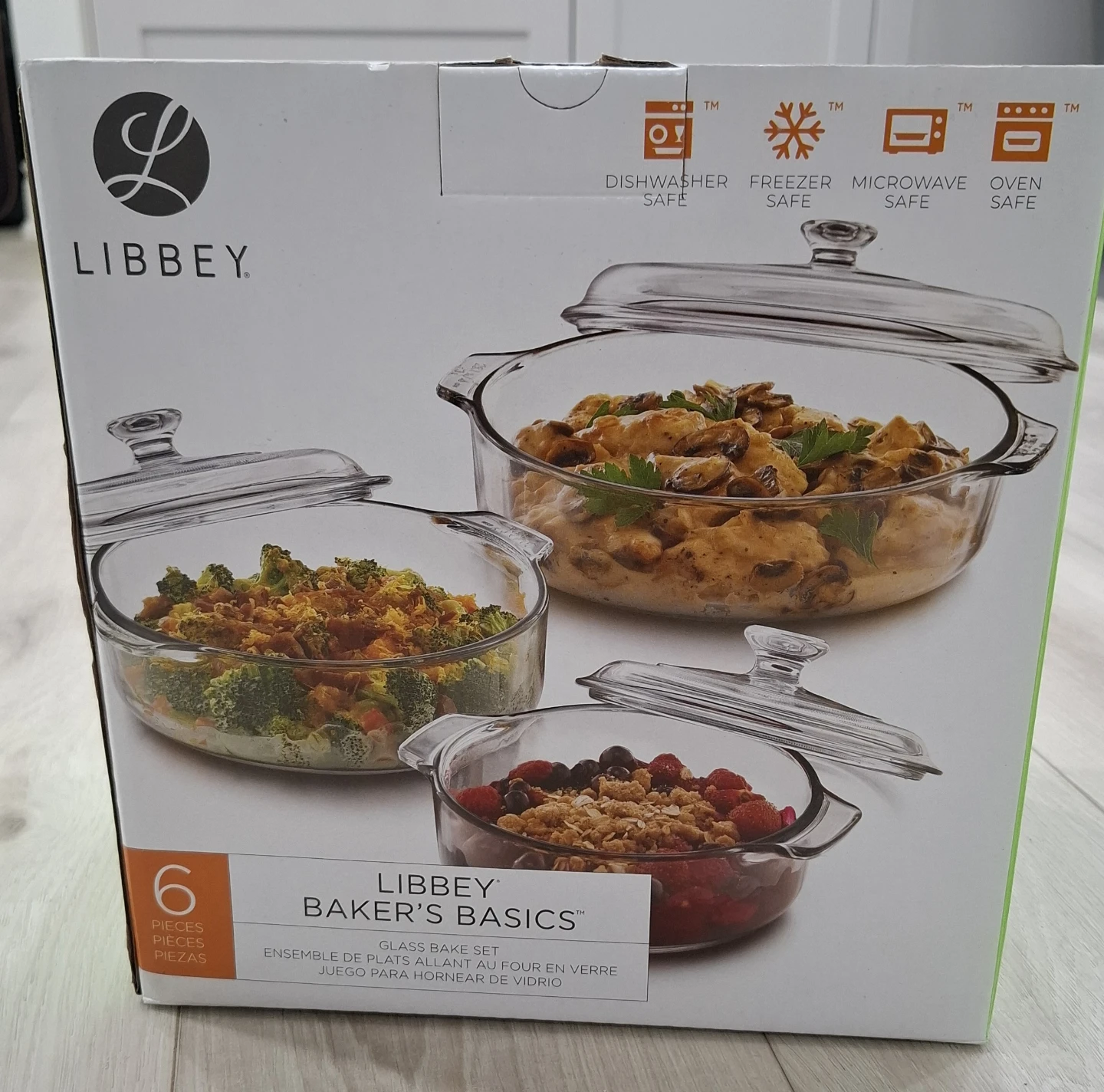 New | Libbey Baker's Basics Glass Bake Set - 6 Pieces - photo 3