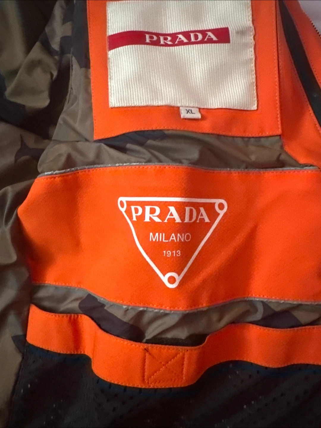 Prada Milano Jacket XL Orange Camo Lined - photo 5