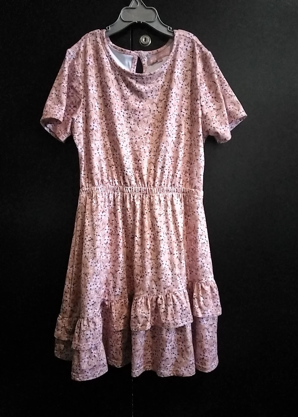 Pink Floral Ruffle Dress 🏆