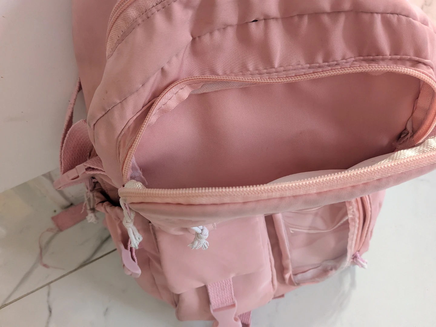 Pink Backpack with Clear Pockets - photo 2