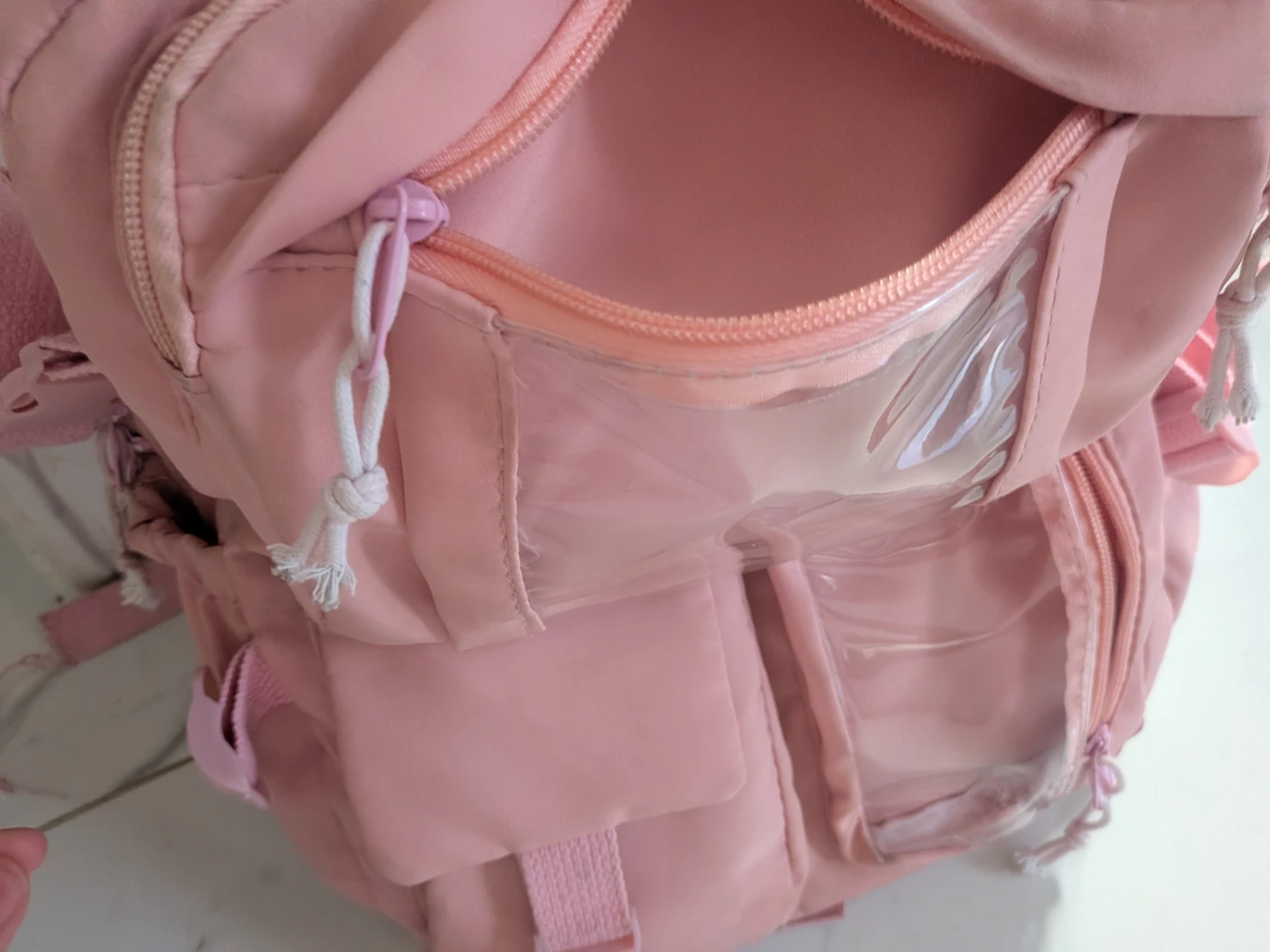 Pink Backpack with Clear Pockets - photo 3