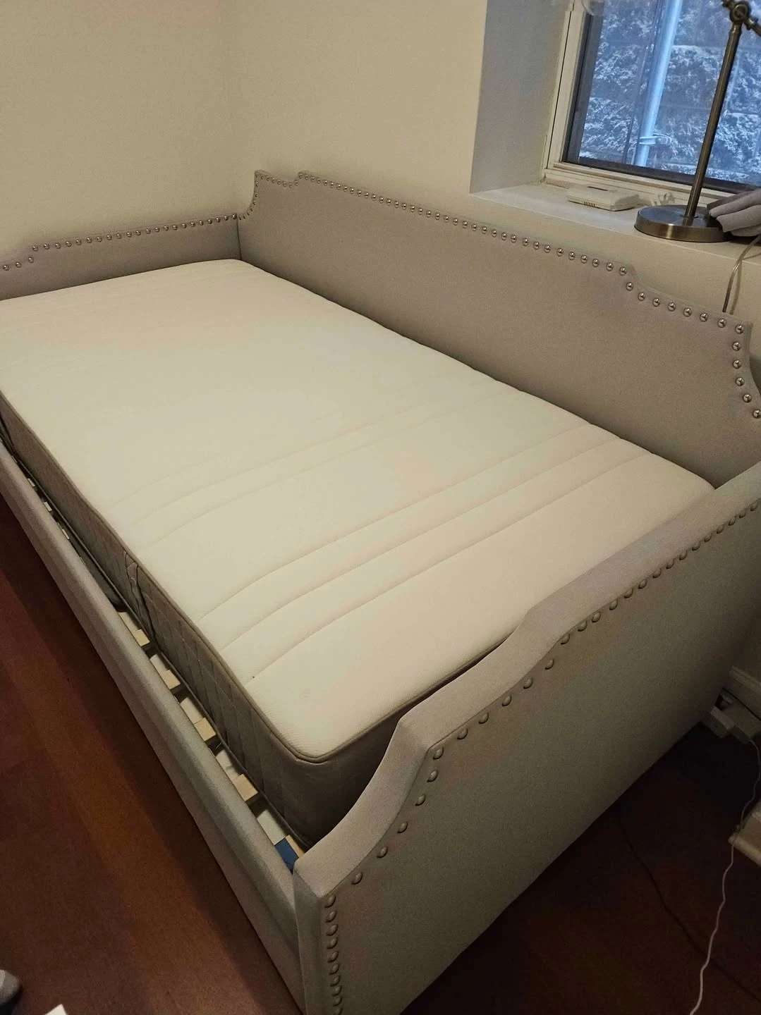 Nora Twin Daybed with upholstered frame and pull-out trundle - photo 3