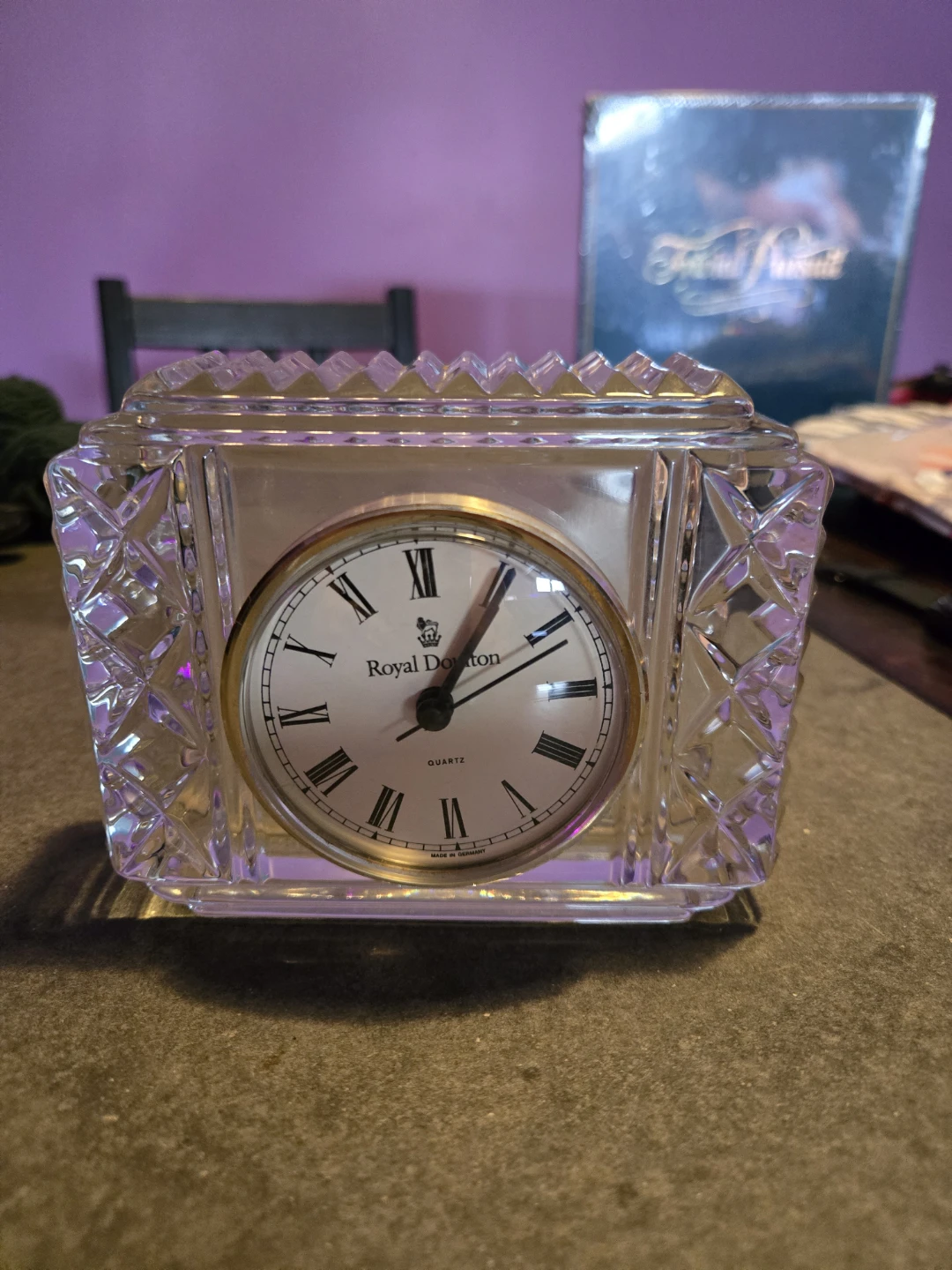 Royal Doulton Crystal Quartz Clock