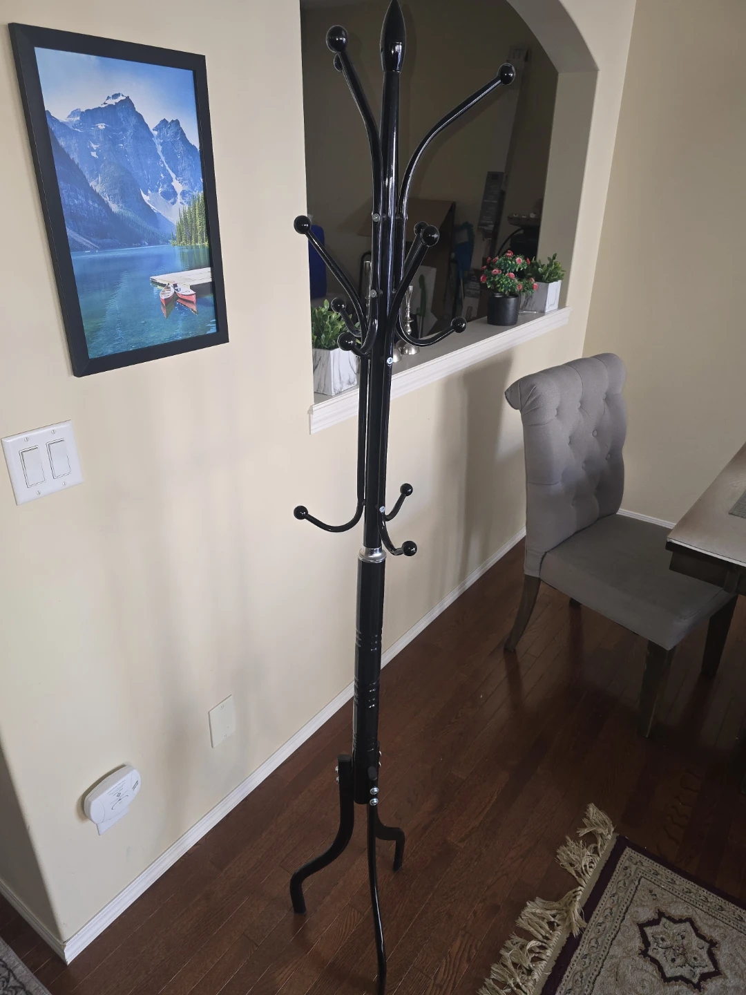Black Metal Coat Rack - photo 2