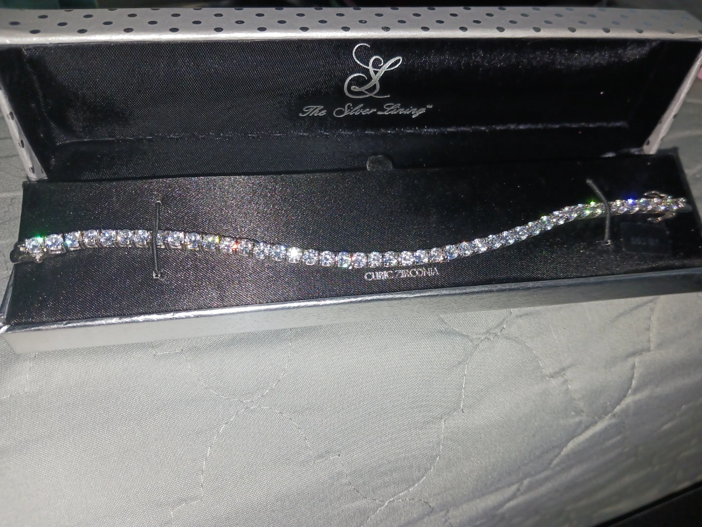 The Silver Lining Cubic Zirconia Tennis Bracelet