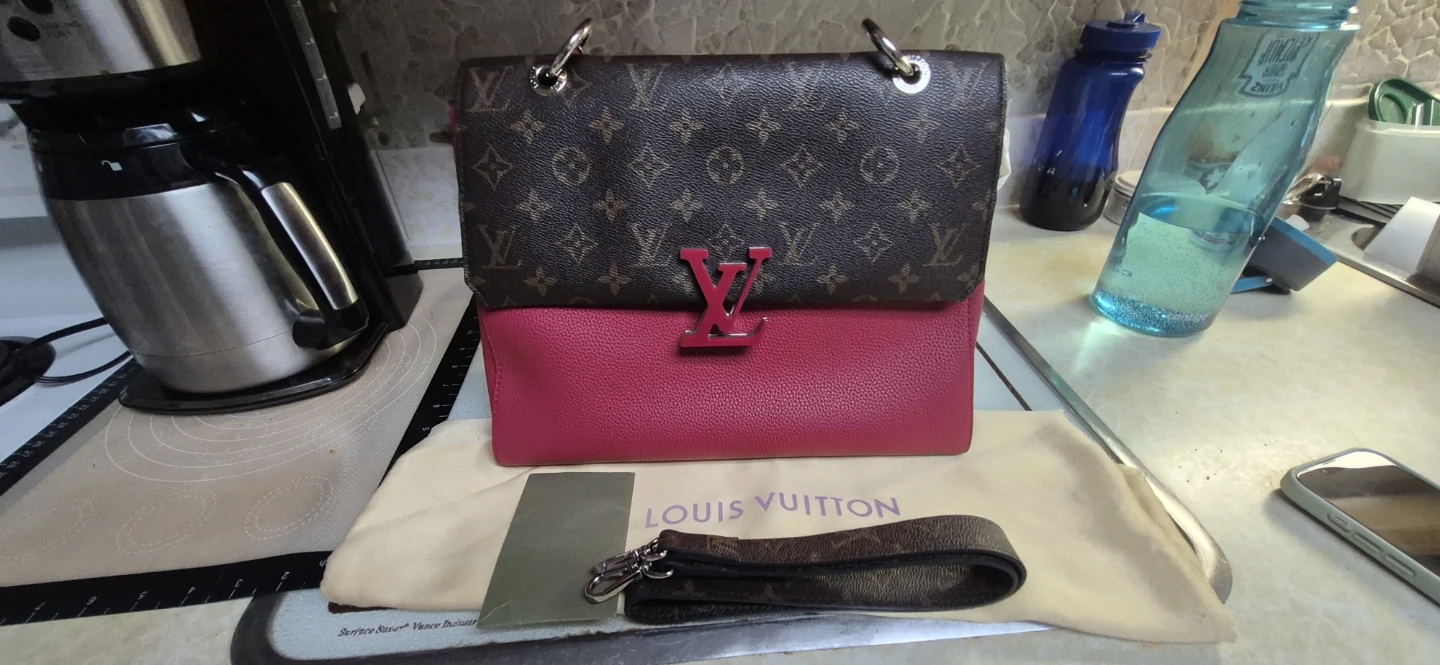 Louis Vuitton Monogram & Pink Leather Twist Bag