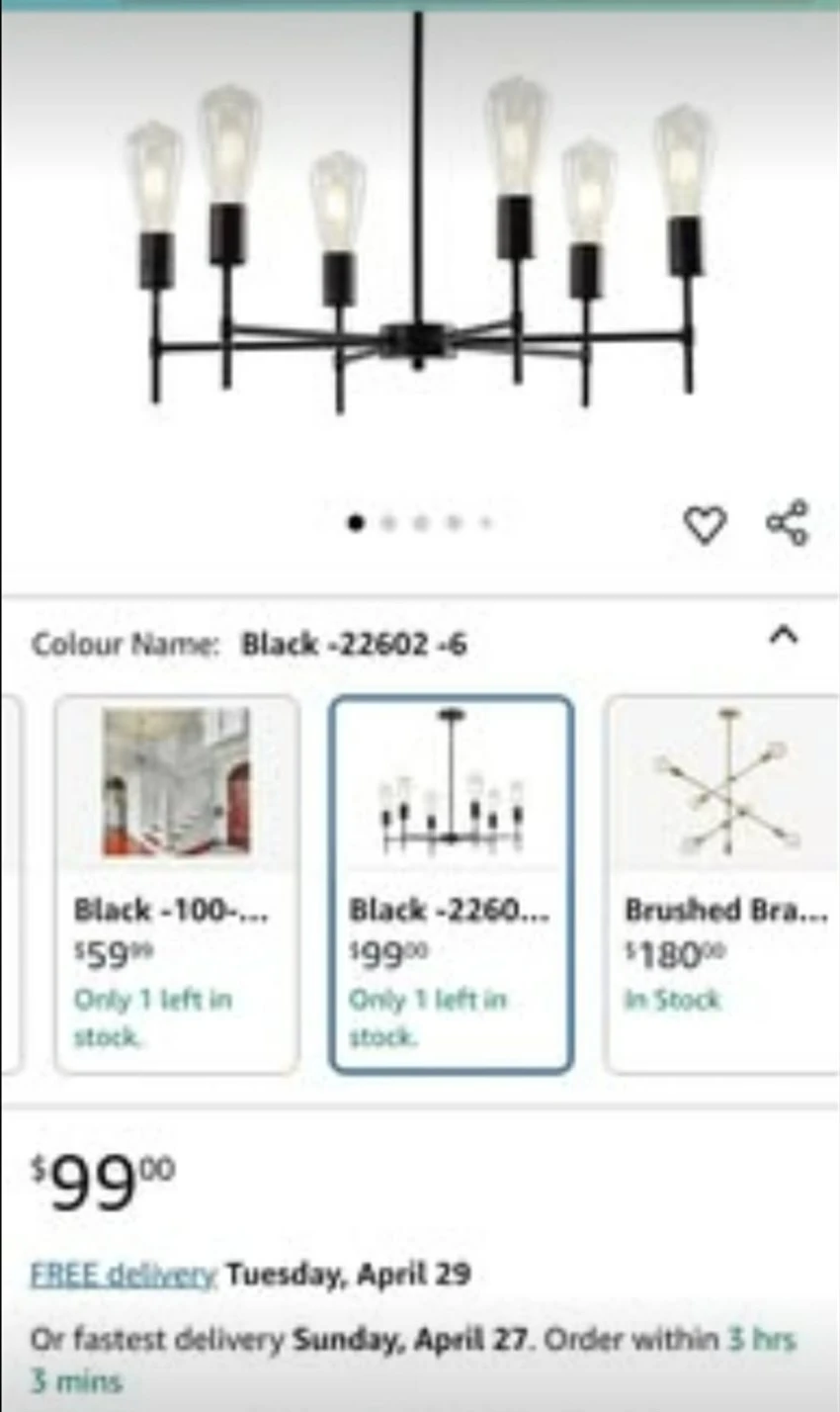 XILICON Black Sputnik Chandelier Vintage Metal Semi Flush ... - photo 2