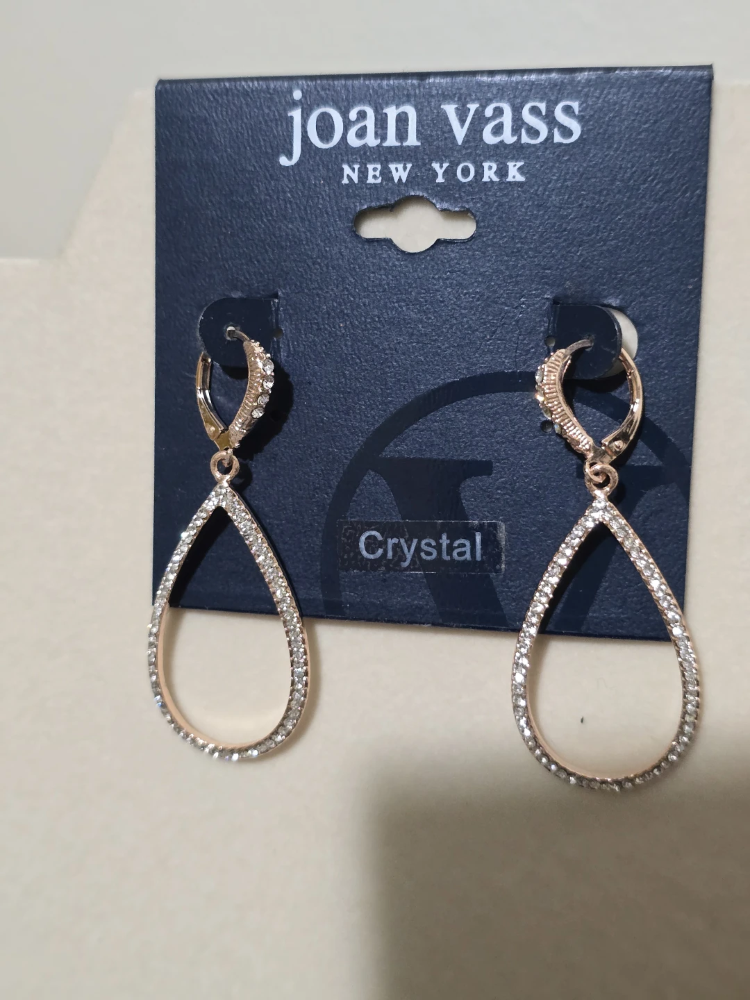 Joan Vass New York Crystal Teardrop Earrings - photo 2