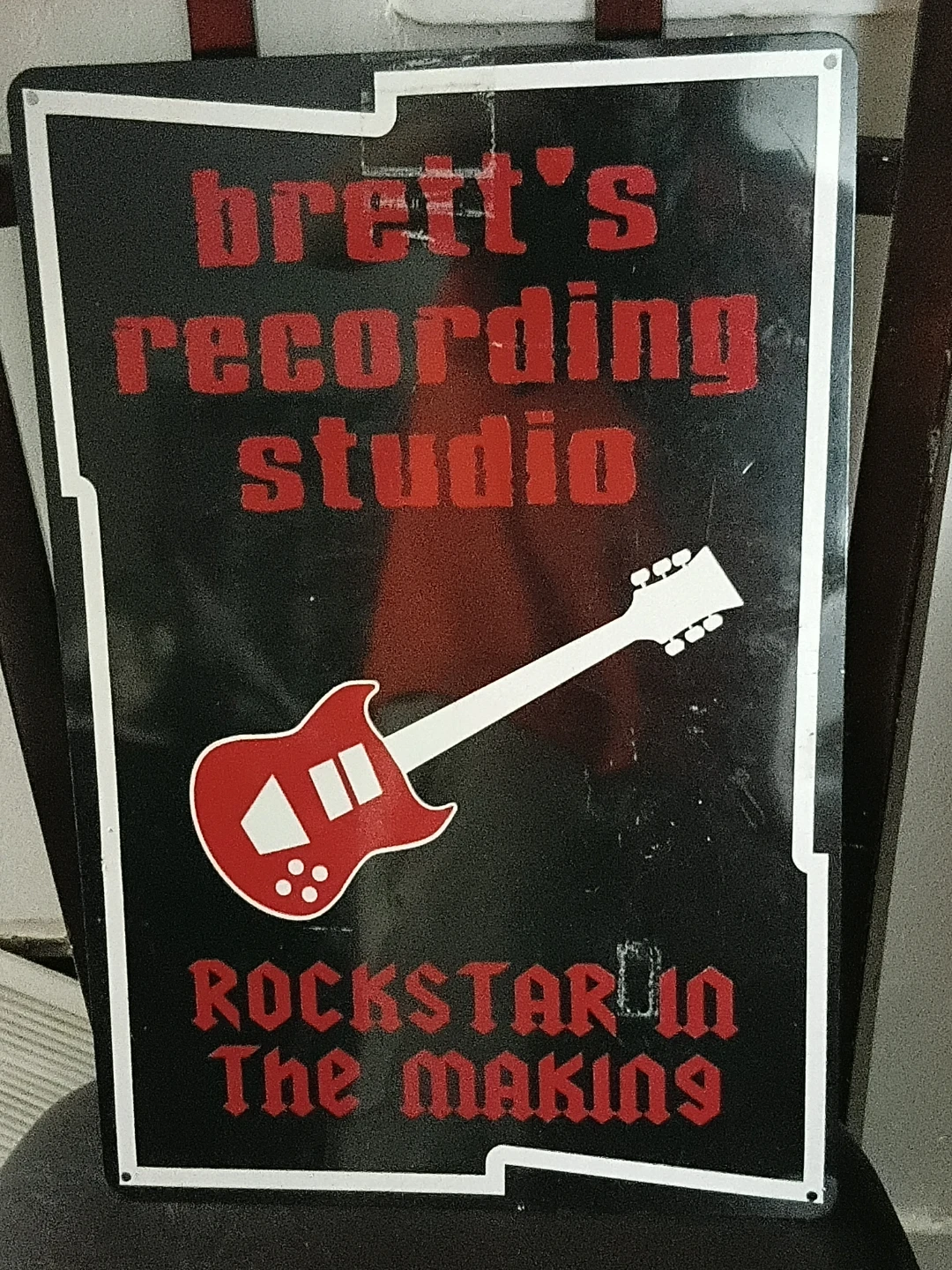 Brett's Recording Studio 'Rockstar in the Making' Sign