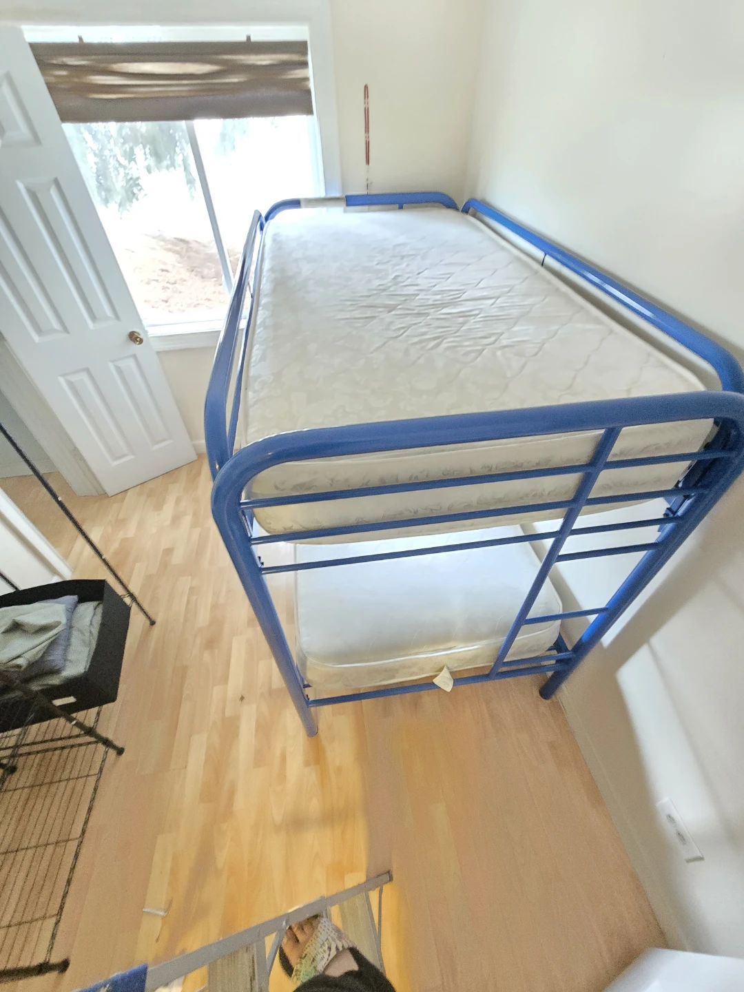Blue Metal Bunk Bed with Mattresses - photo 4